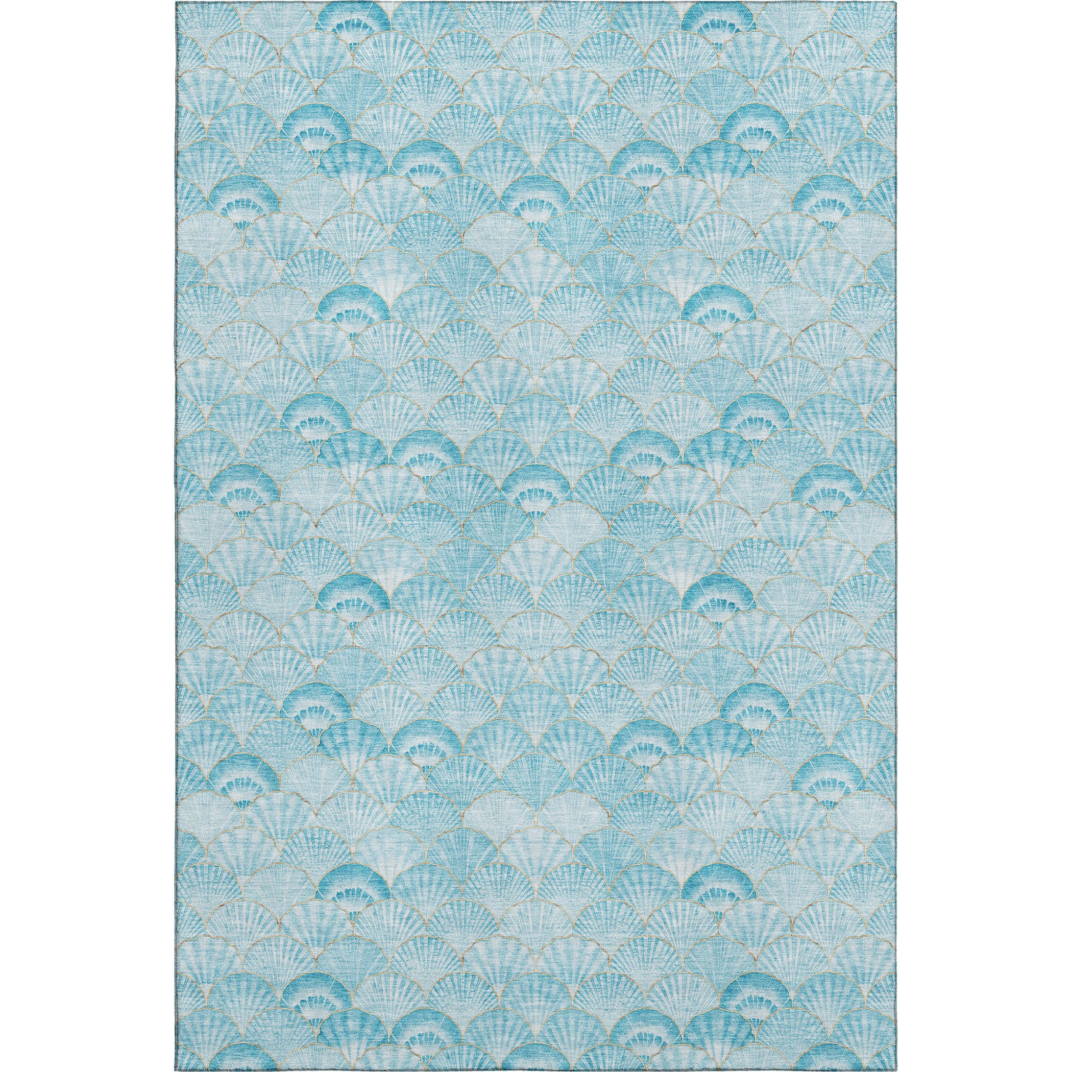 Bruges Machine Washable Coastal Aqua Teal Rug 2'6" x 3'10" #shape_Rectangle