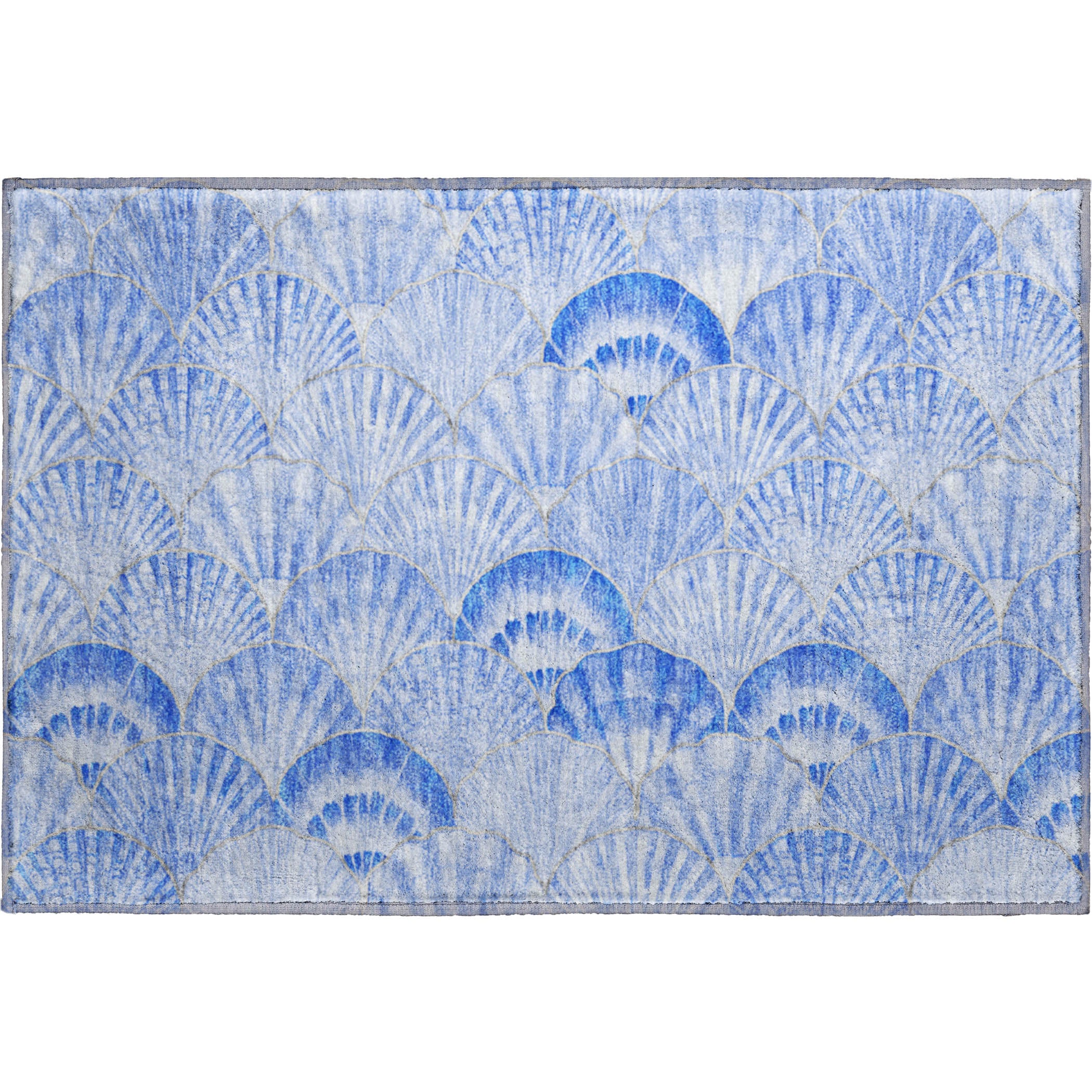 Bruges Machine Washable Coastal Blue Rug 1'8" x 2'6" #shape_Rectangle