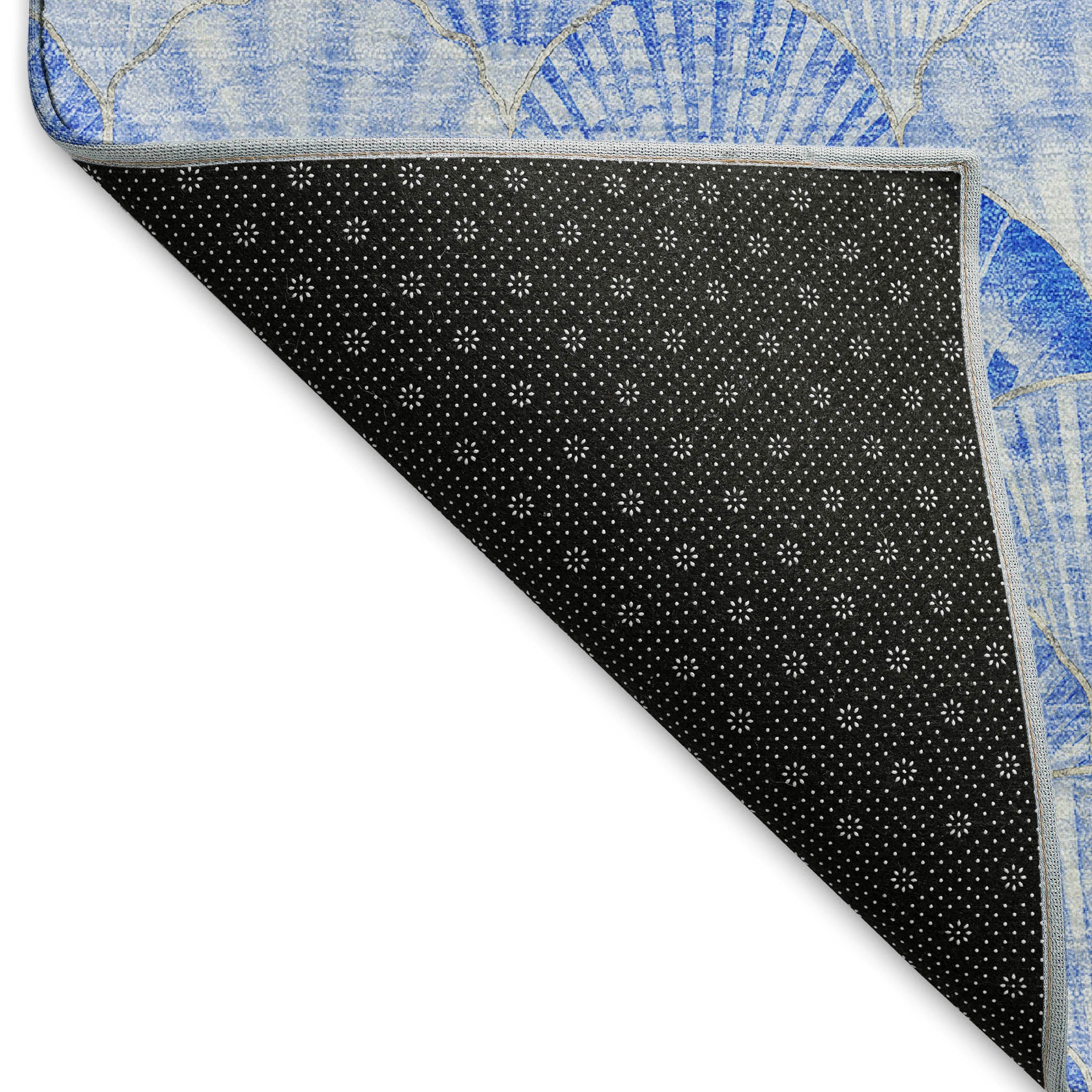 Bruges Machine Washable Coastal Blue Rug 1'8" x 2'6" #shape_Rectangle