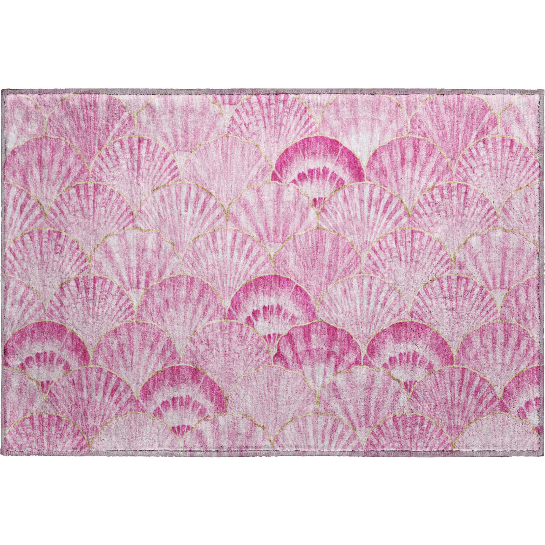 Bruges Machine Washable Coastal Pink Rug 1'8" x 2'6" #shape_Rectangle
