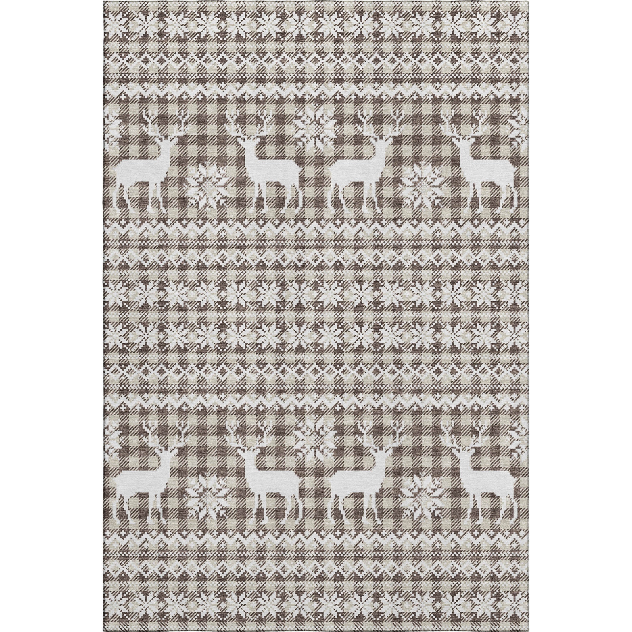 Baku Machine Washable Transitional Brown Rug 2'6" x 3'10" #shape_Rectangle