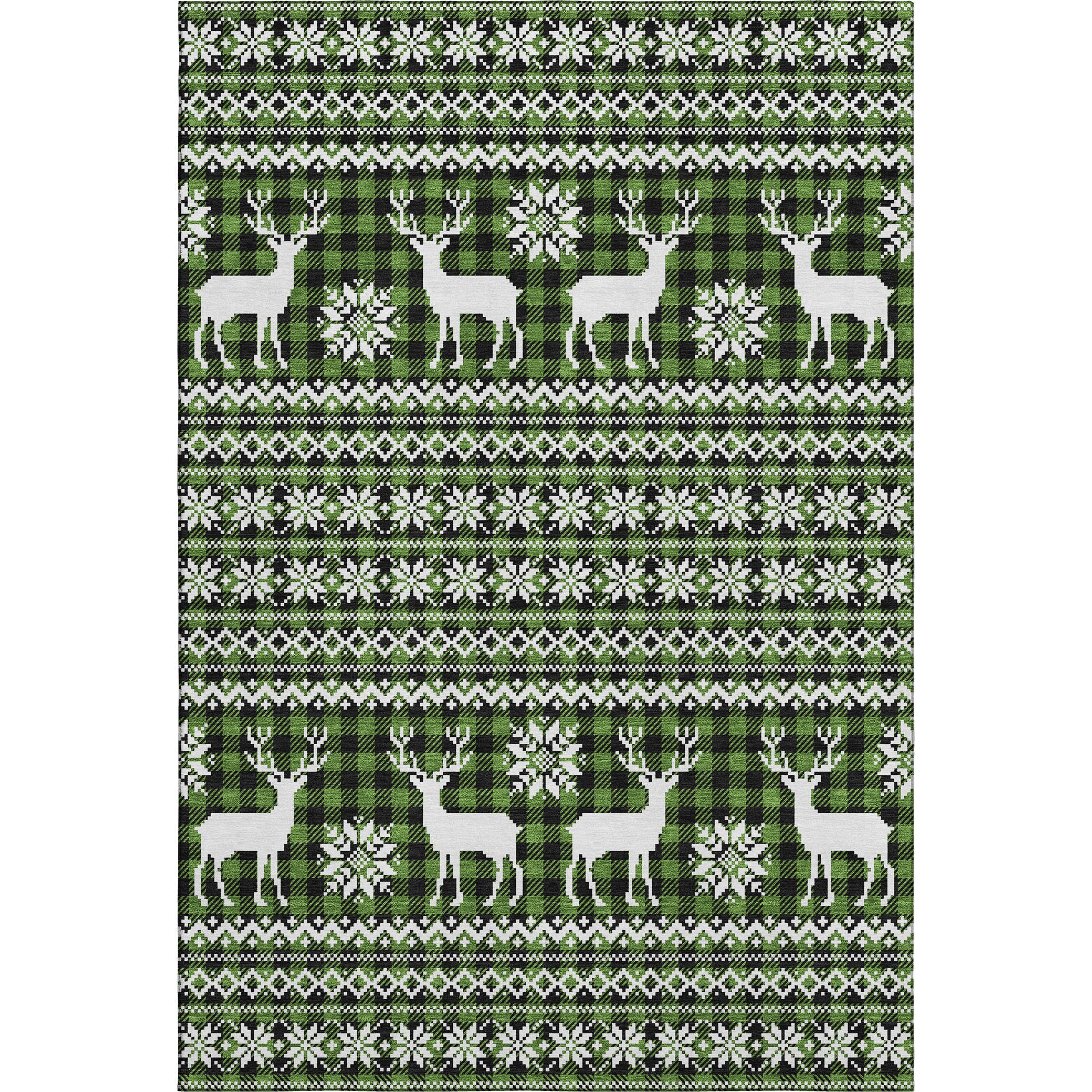 Baku Machine Washable Transitional Cactus Green Rug 2'6" x 3'10" #shape_Rectangle