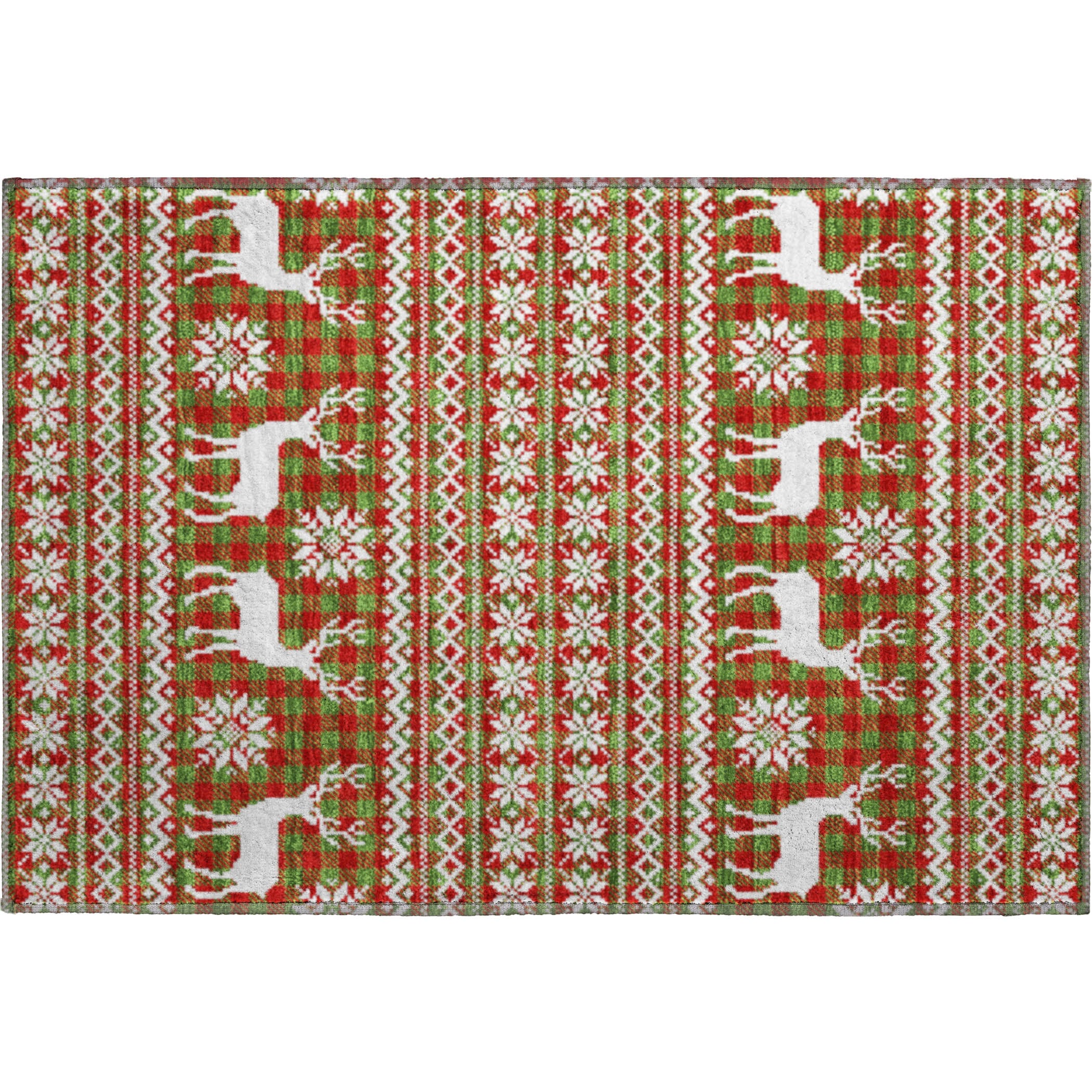 Baku Machine Washable Transitional Fern Green Rug 1'8" x 2'6" #shape_Rectangle