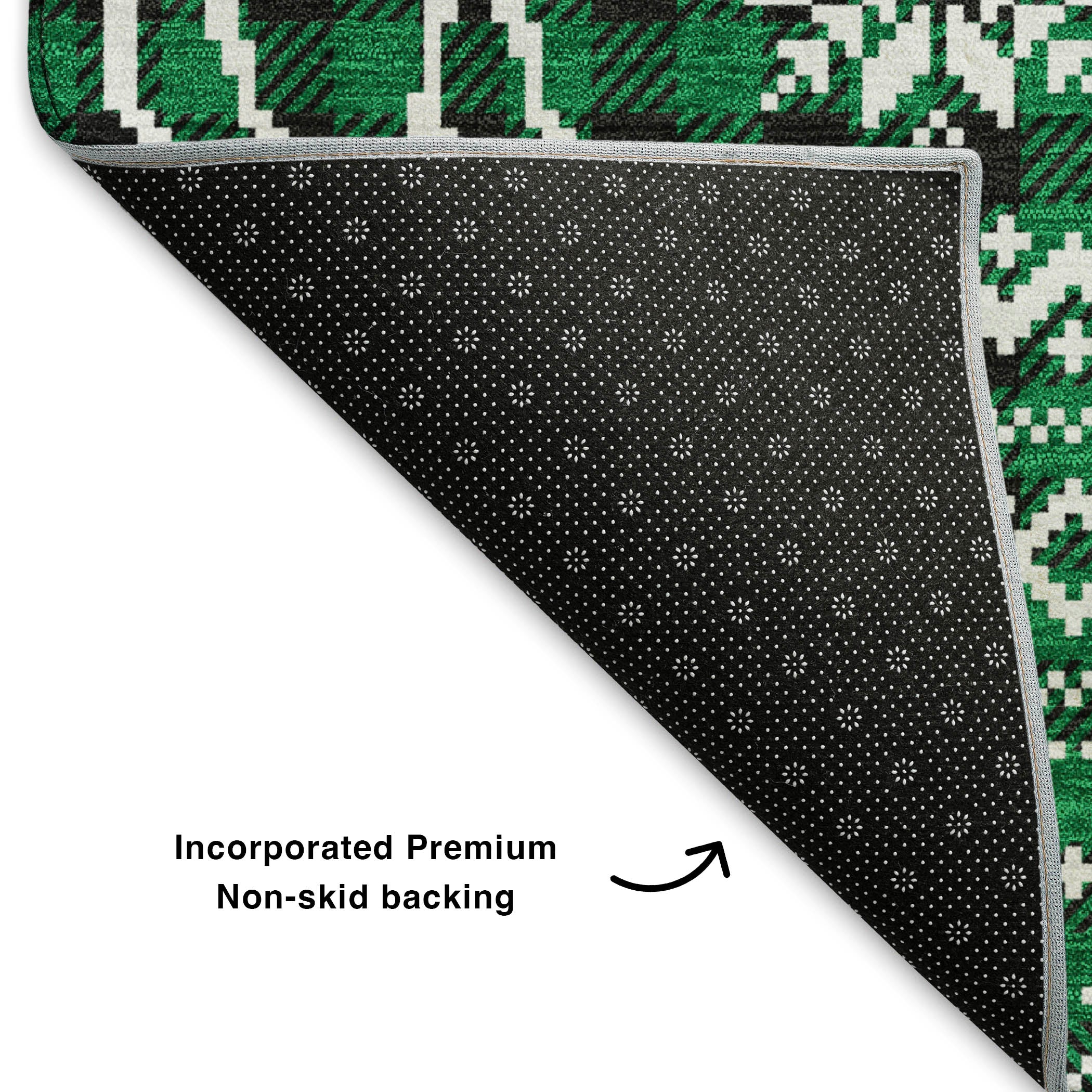 Baku Machine Washable Transitional Green Rug 1'8" x 2'6" #shape_Rectangle
