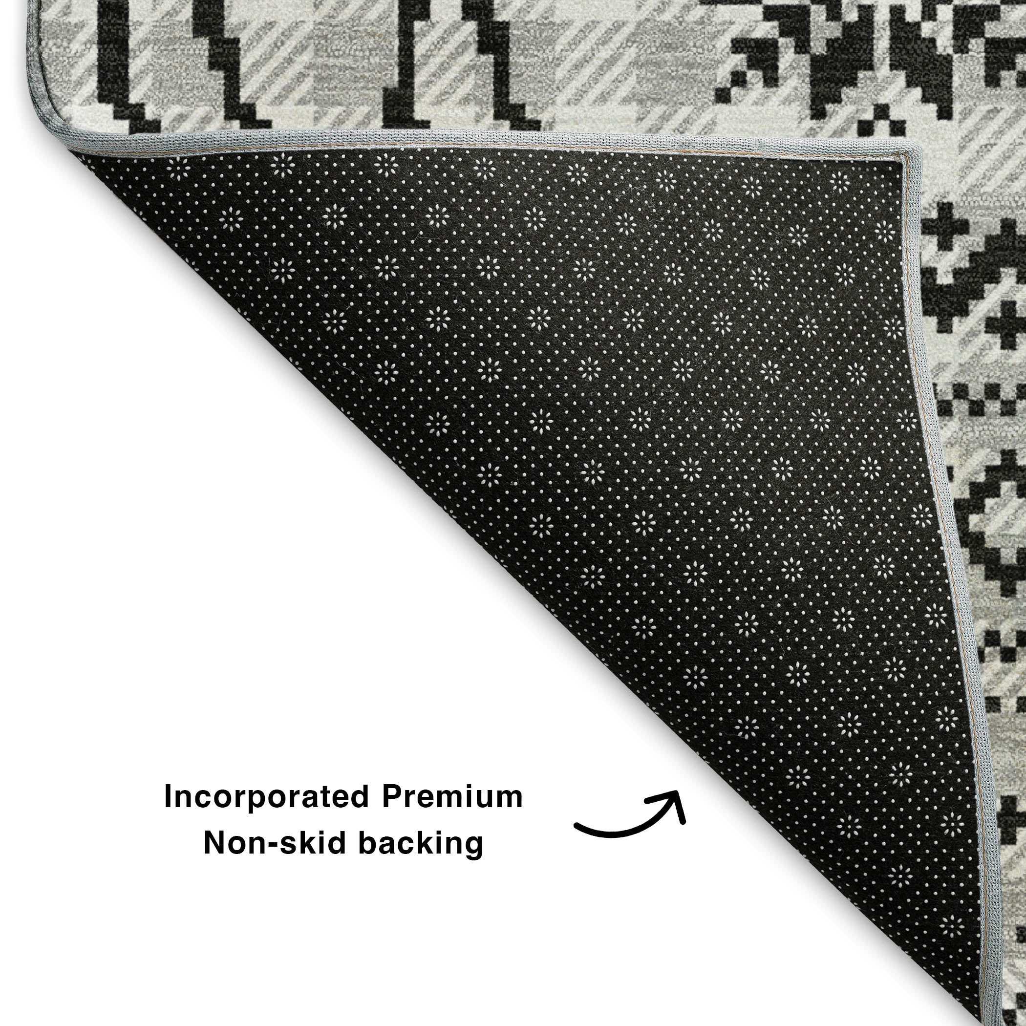 Baku Machine Washable Transitional Silver Gray Rug 1'8" x 2'6" #shape_Rectangle