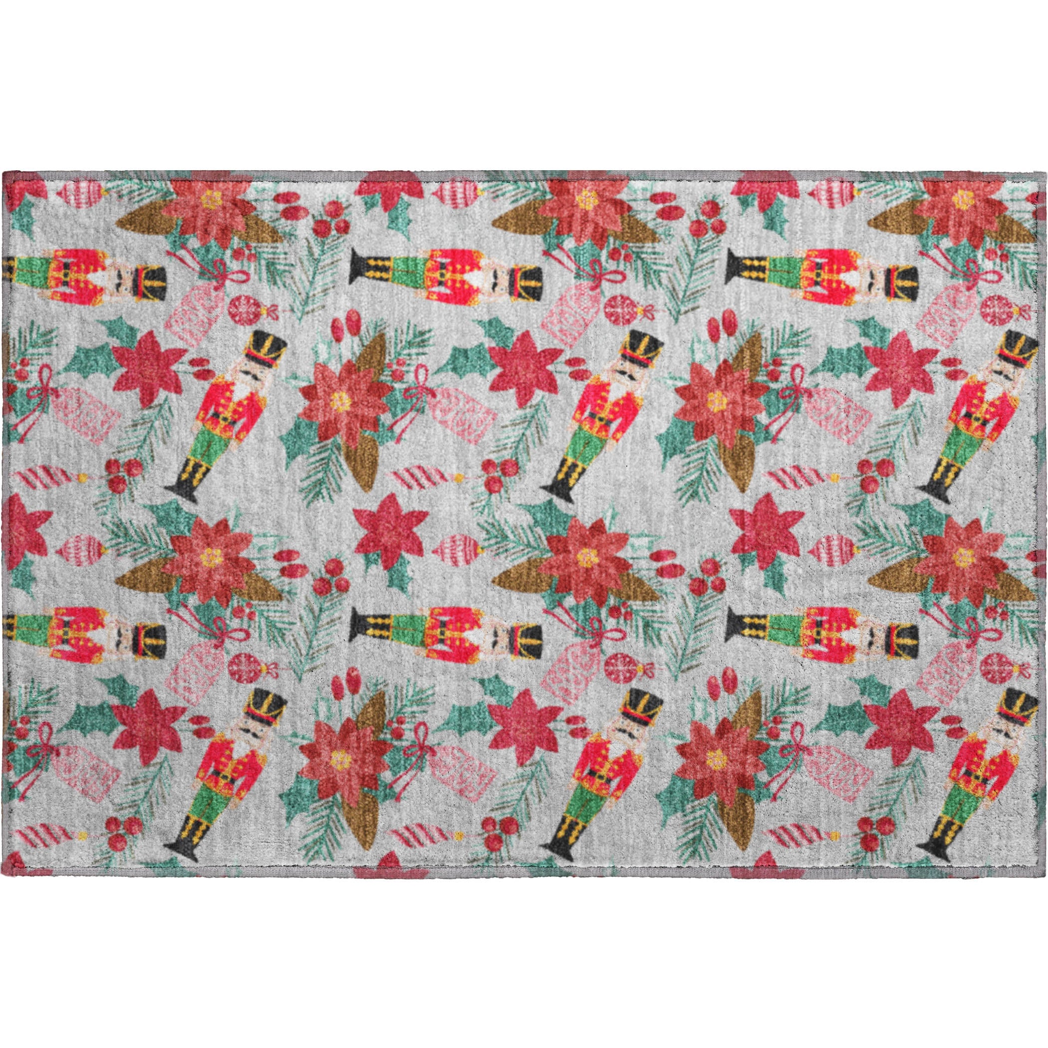 Mostar Machine Washable Transitional Silver Gray Rug 1'8" x 2'6" #shape_Rectangle