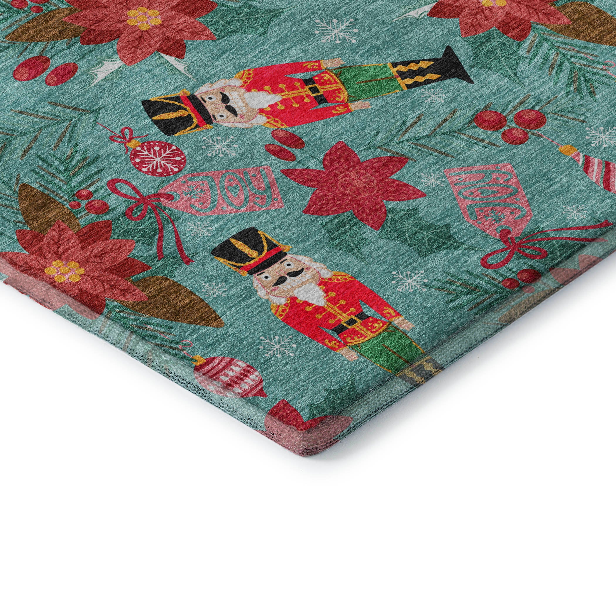 Mostar Machine Washable Transitional Teal Rug 1'8" x 2'6" #shape_Rectangle