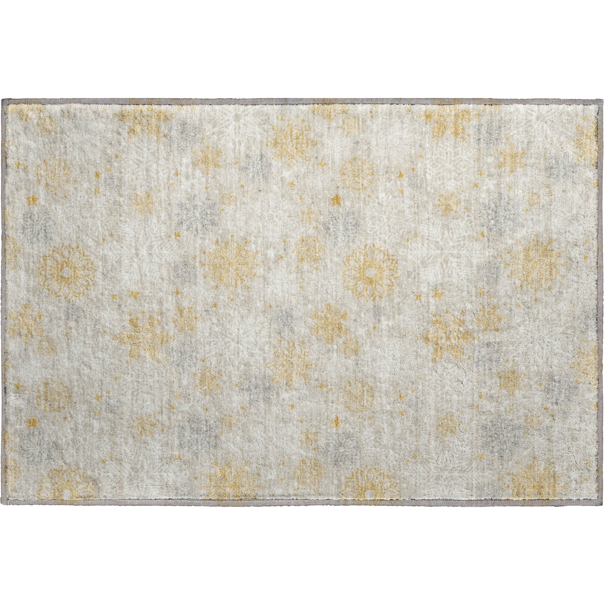 Reykjavik Machine Washable Transitional Beige Brown Rug 1'8" x 2'6" #shape_Rectangle