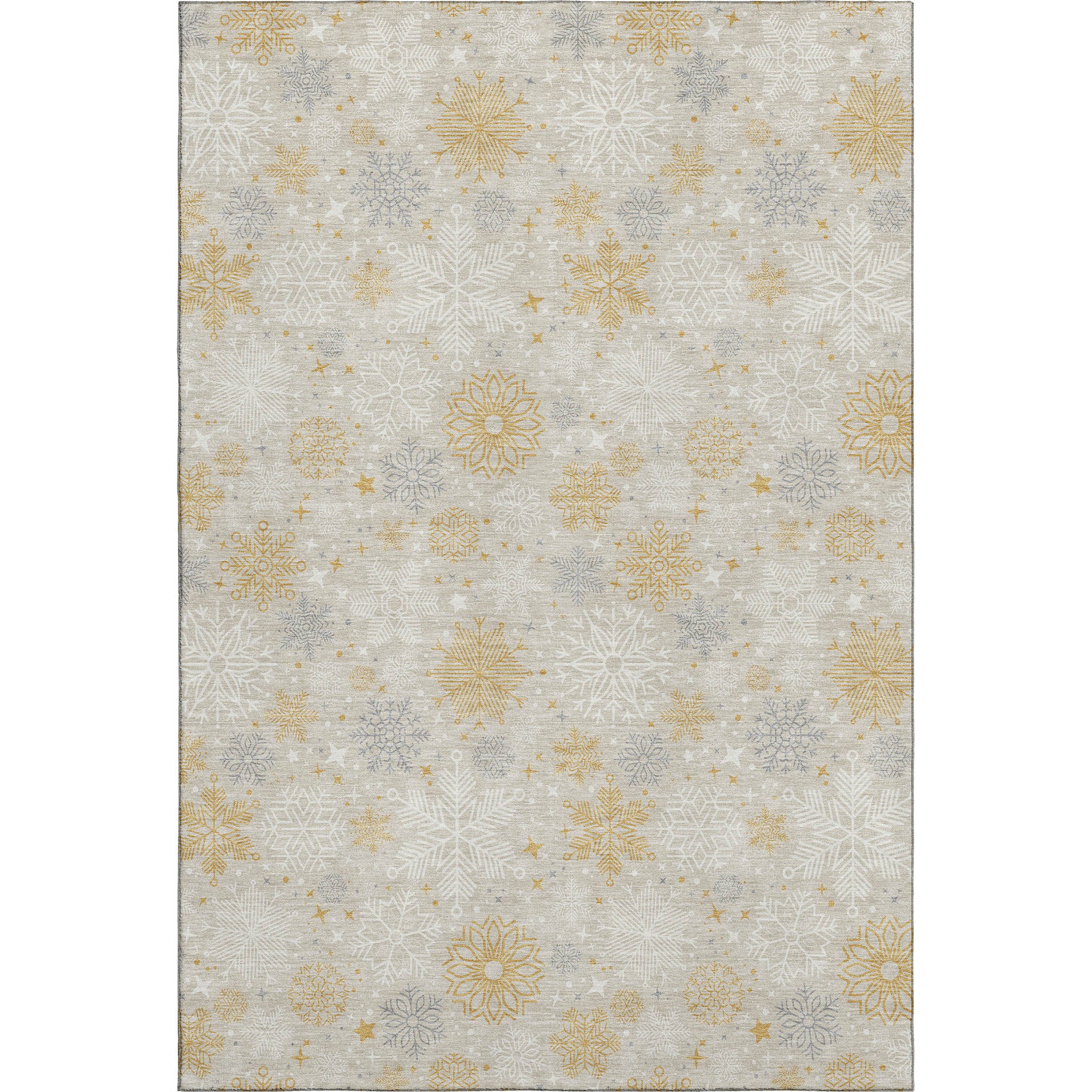 Reykjavik Machine Washable Transitional Beige Brown Rug 2'6" x 3'10" #shape_Rectangle