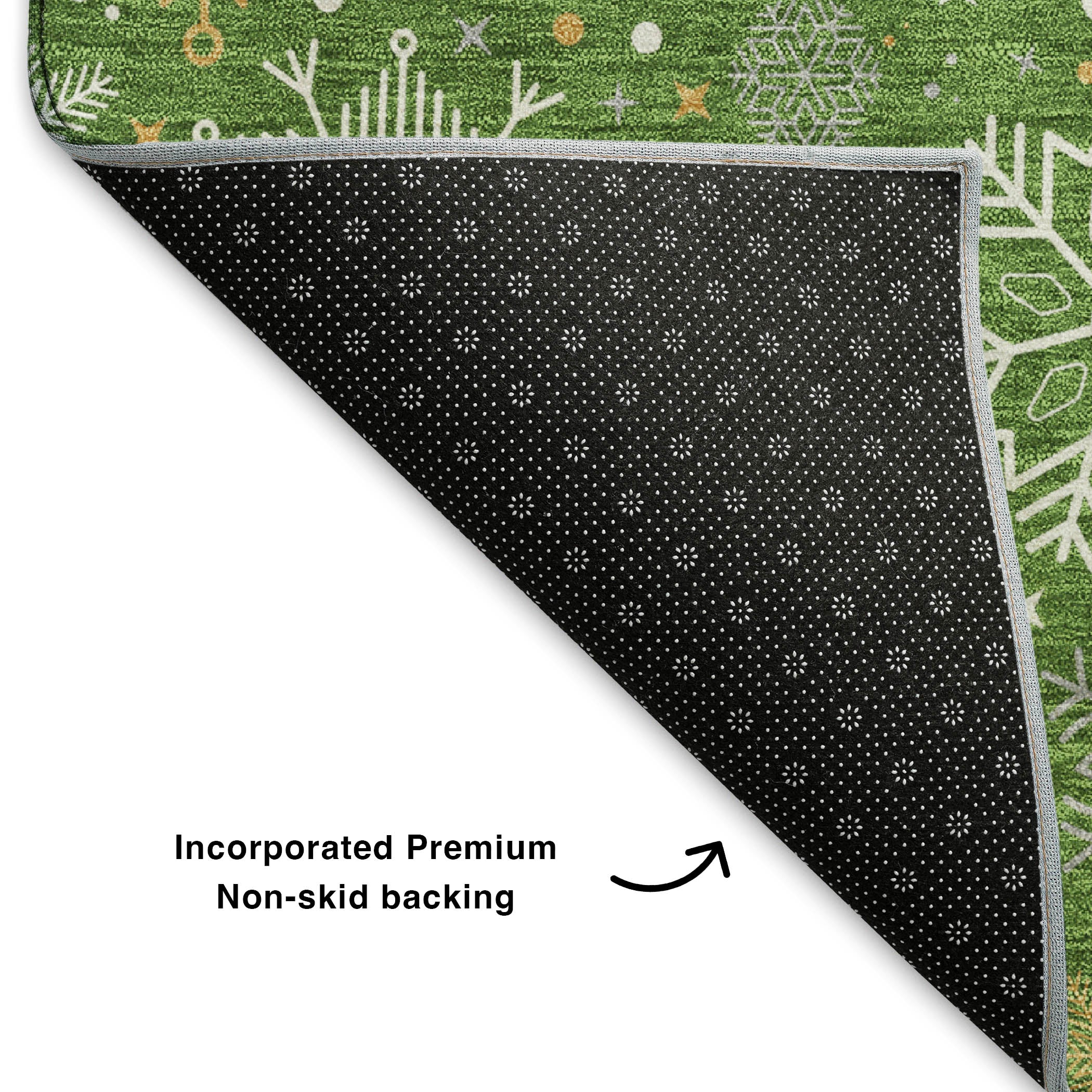 Reykjavik Machine Washable Transitional Green Rug 1'8" x 2'6" #shape_Rectangle