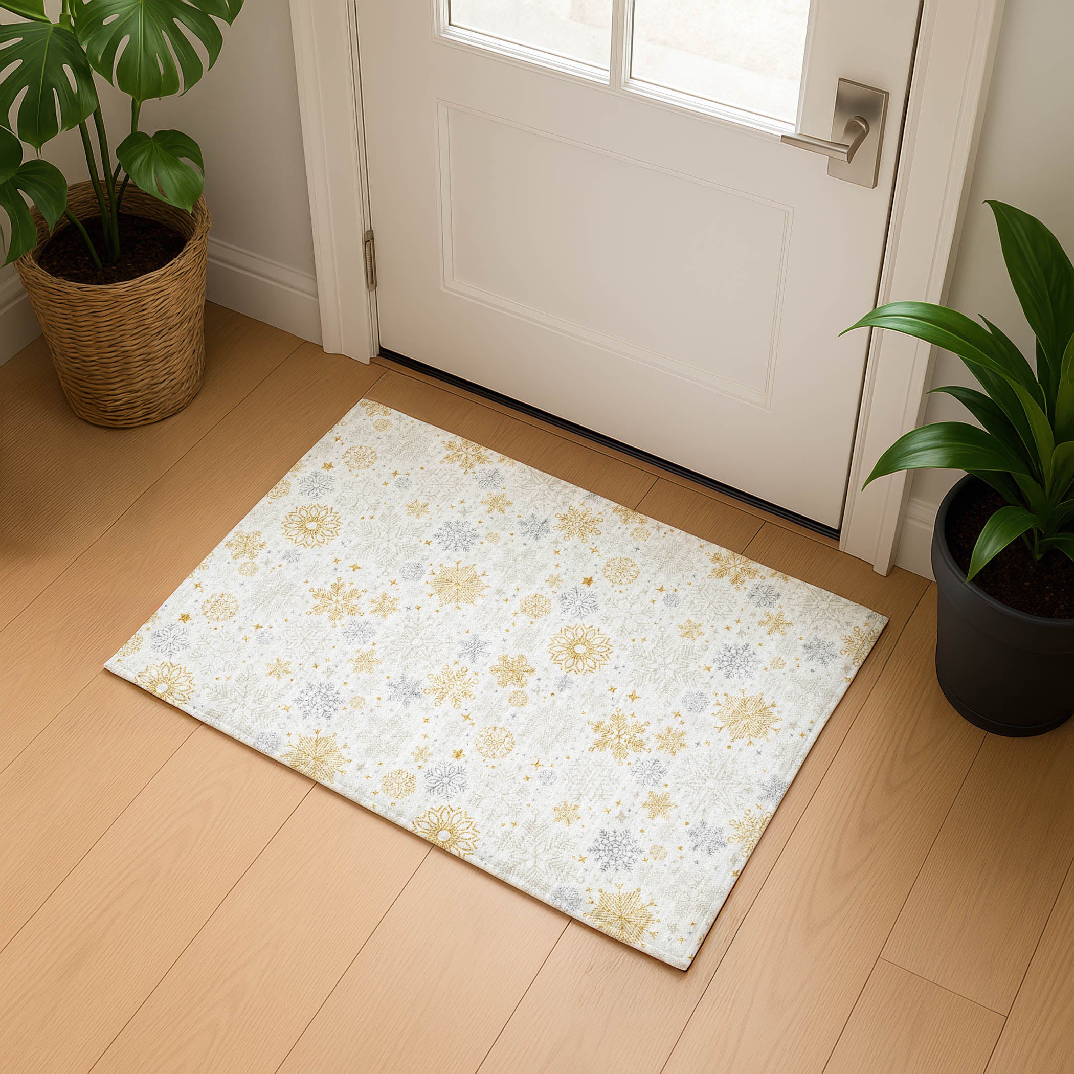 Reykjavik Machine Washable Transitional Ivory Rug 1'8" x 2'6" #shape_Rectangle