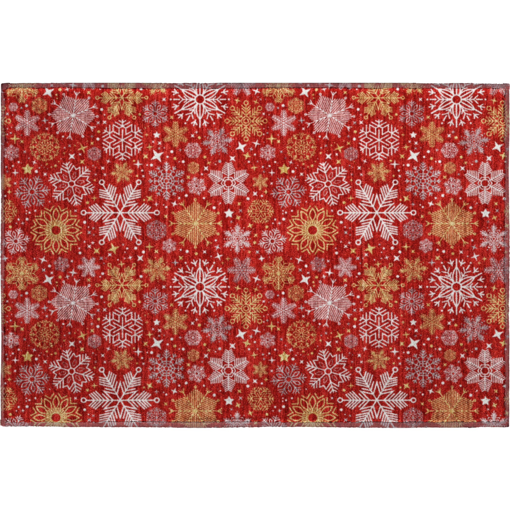 Reykjavik Machine Washable Transitional Red Rug 1'8" x 2'6" #shape_Rectangle