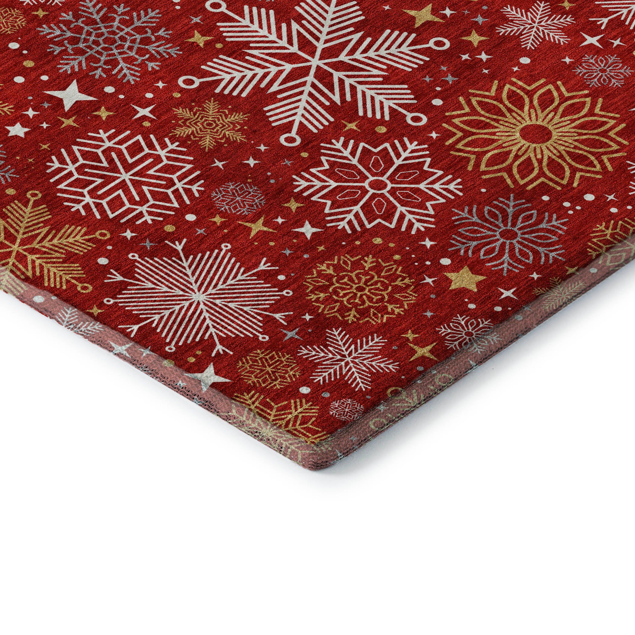 Reykjavik Machine Washable Transitional Red Rug 1'8" x 2'6" #shape_Rectangle