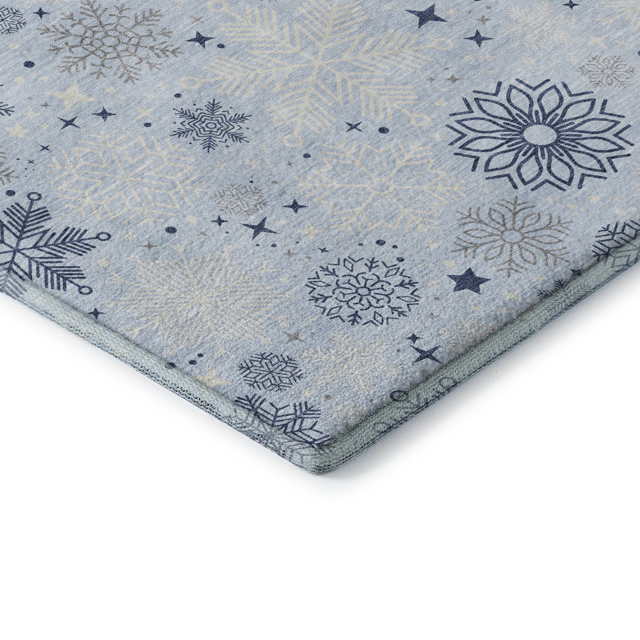 Reykjavik Machine Washable Transitional Sky Blue Rug 1'8" x 2'6" #shape_Rectangle