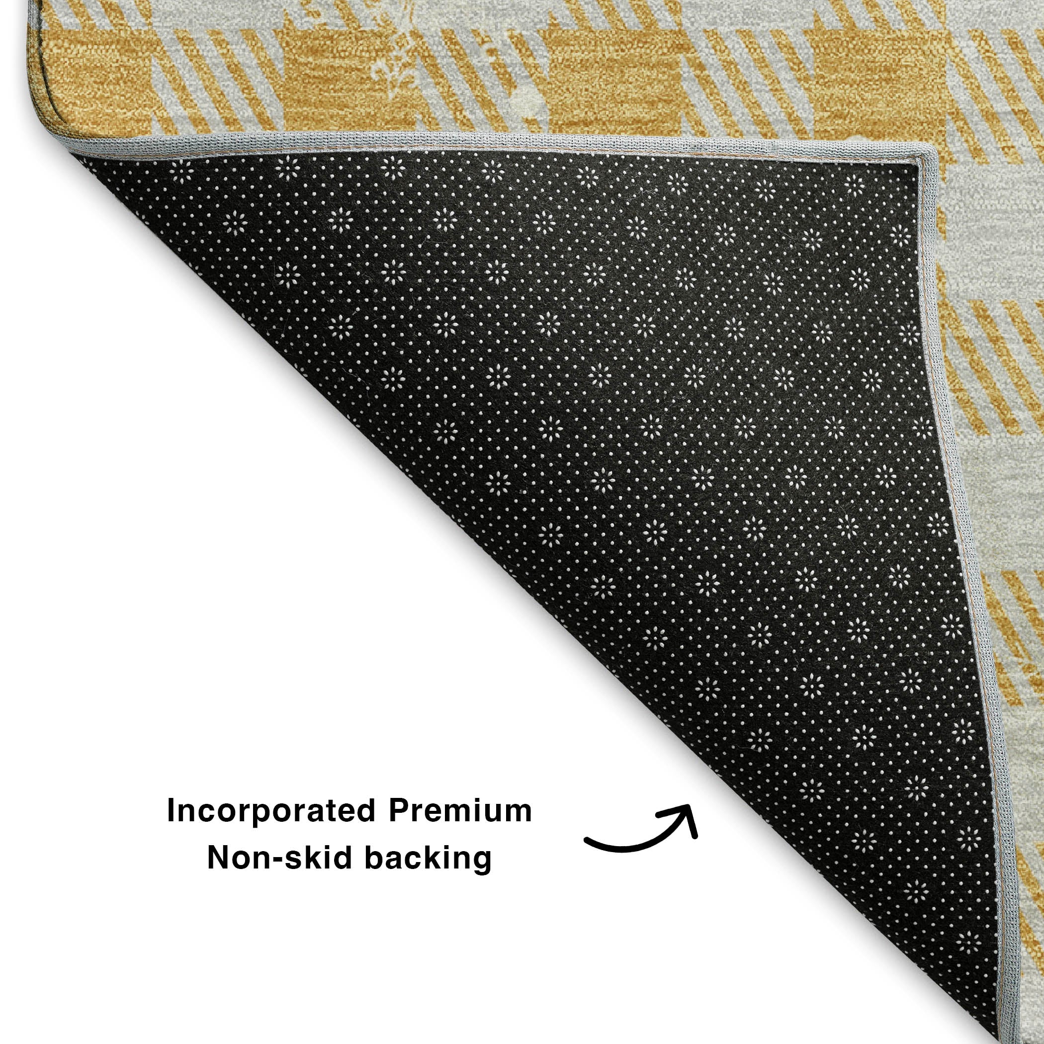 Budapest Machine Washable Transitional Gold Rug 1'8" x 2'6" #shape_Rectangle