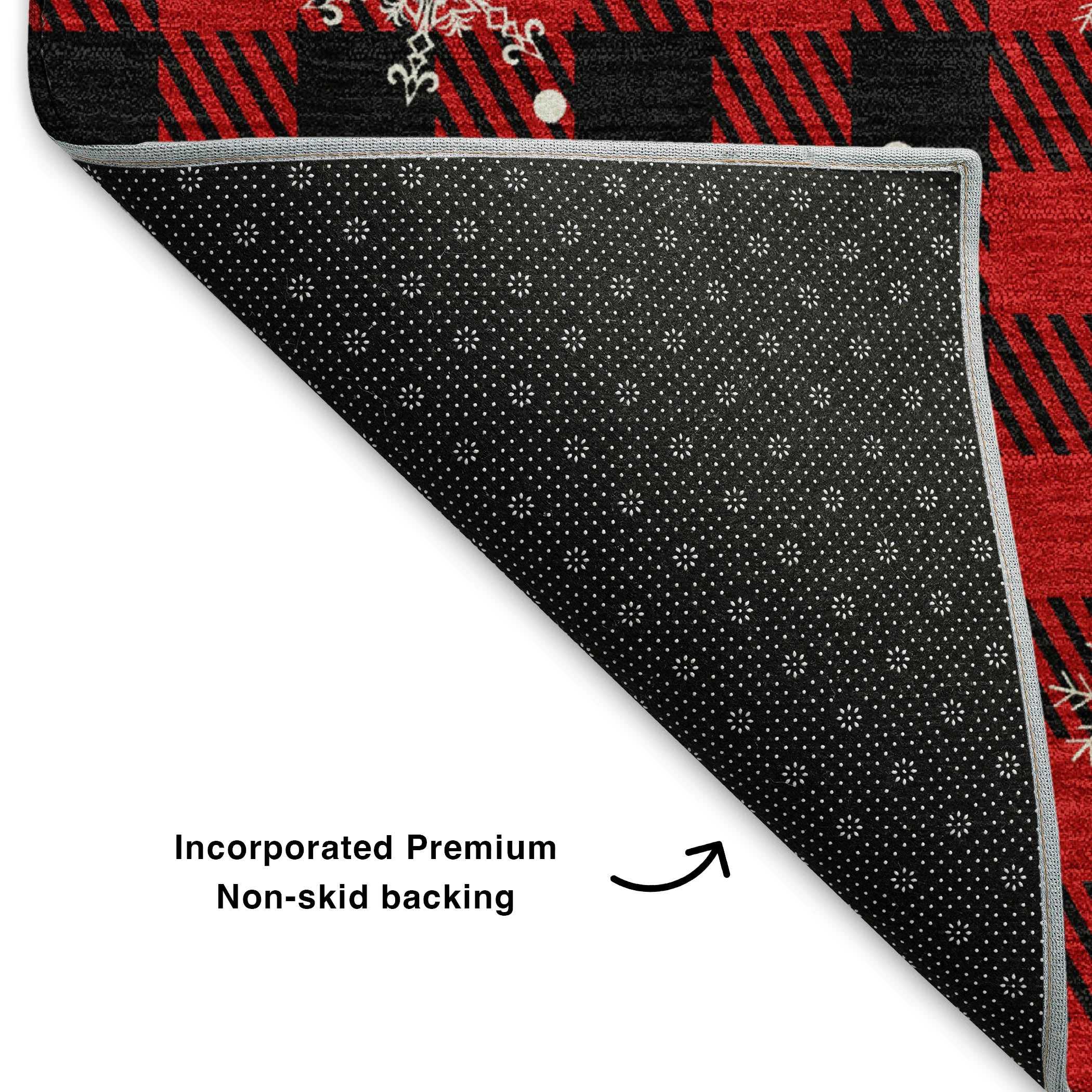 Budapest Machine Washable Transitional Red Rug 1'8" x 2'6" #shape_Rectangle