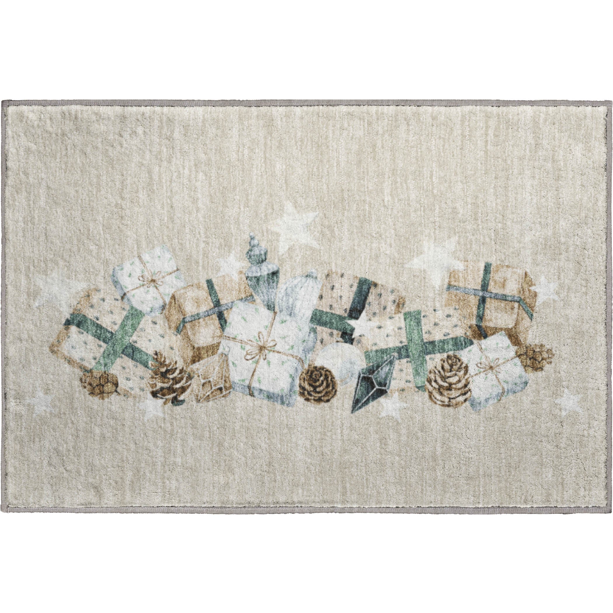 Oaxaca Machine Washable Transitional Beige Brown Rug 1'8" x 2'6" #shape_Rectangle