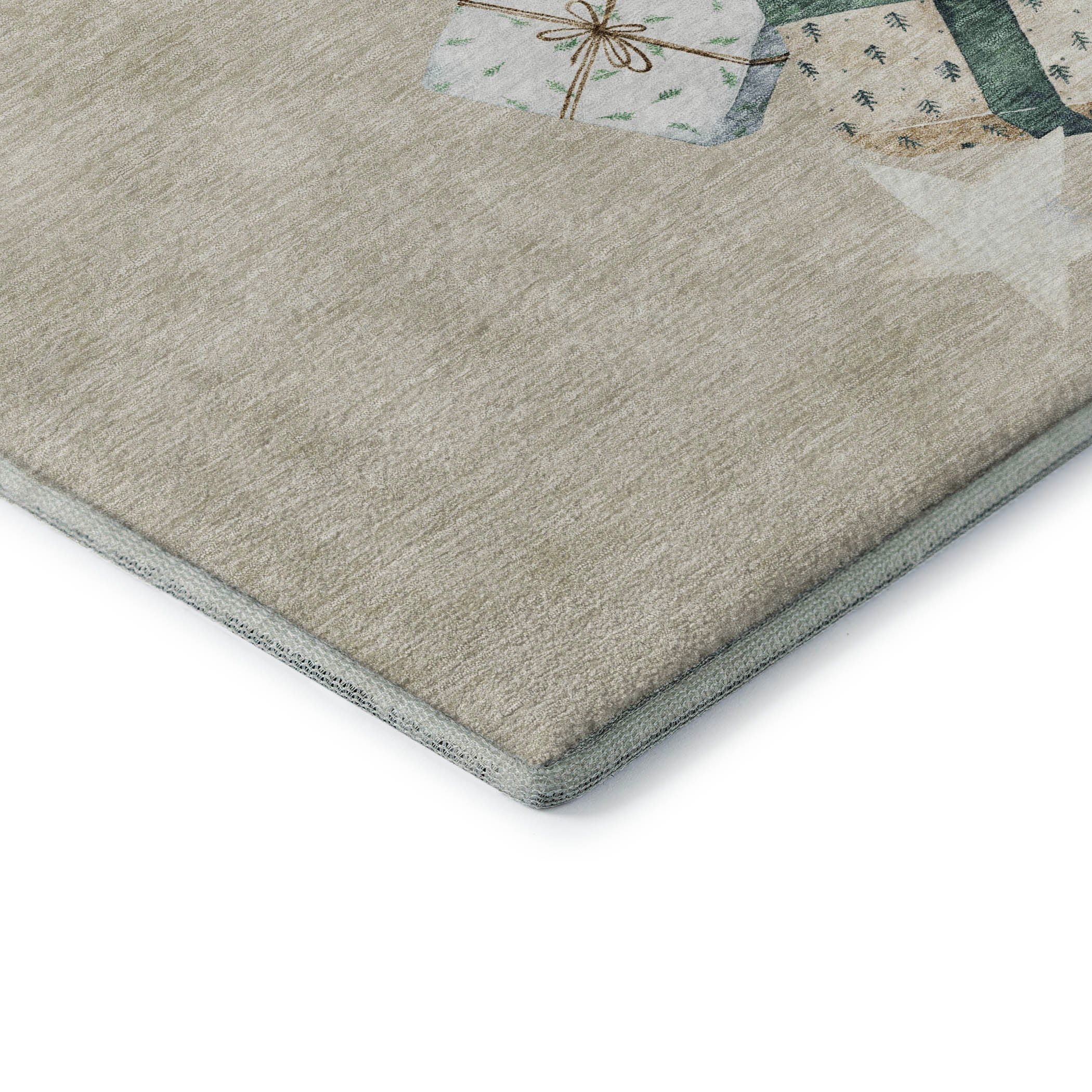 Oaxaca Machine Washable Transitional Beige Brown Rug 1'8" x 2'6" #shape_Rectangle