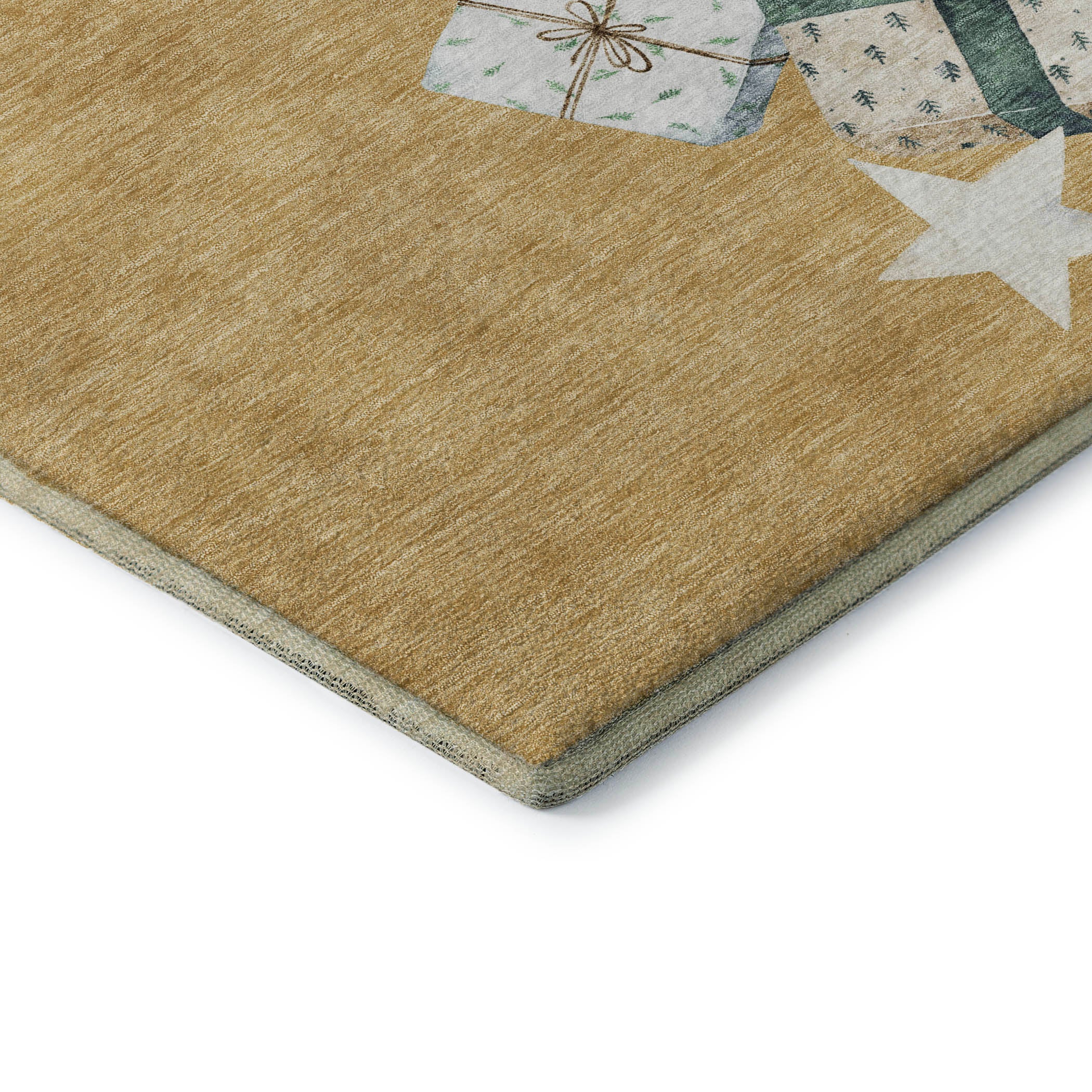 Oaxaca Machine Washable Transitional Gold Rug 1'8" x 2'6" #shape_Rectangle