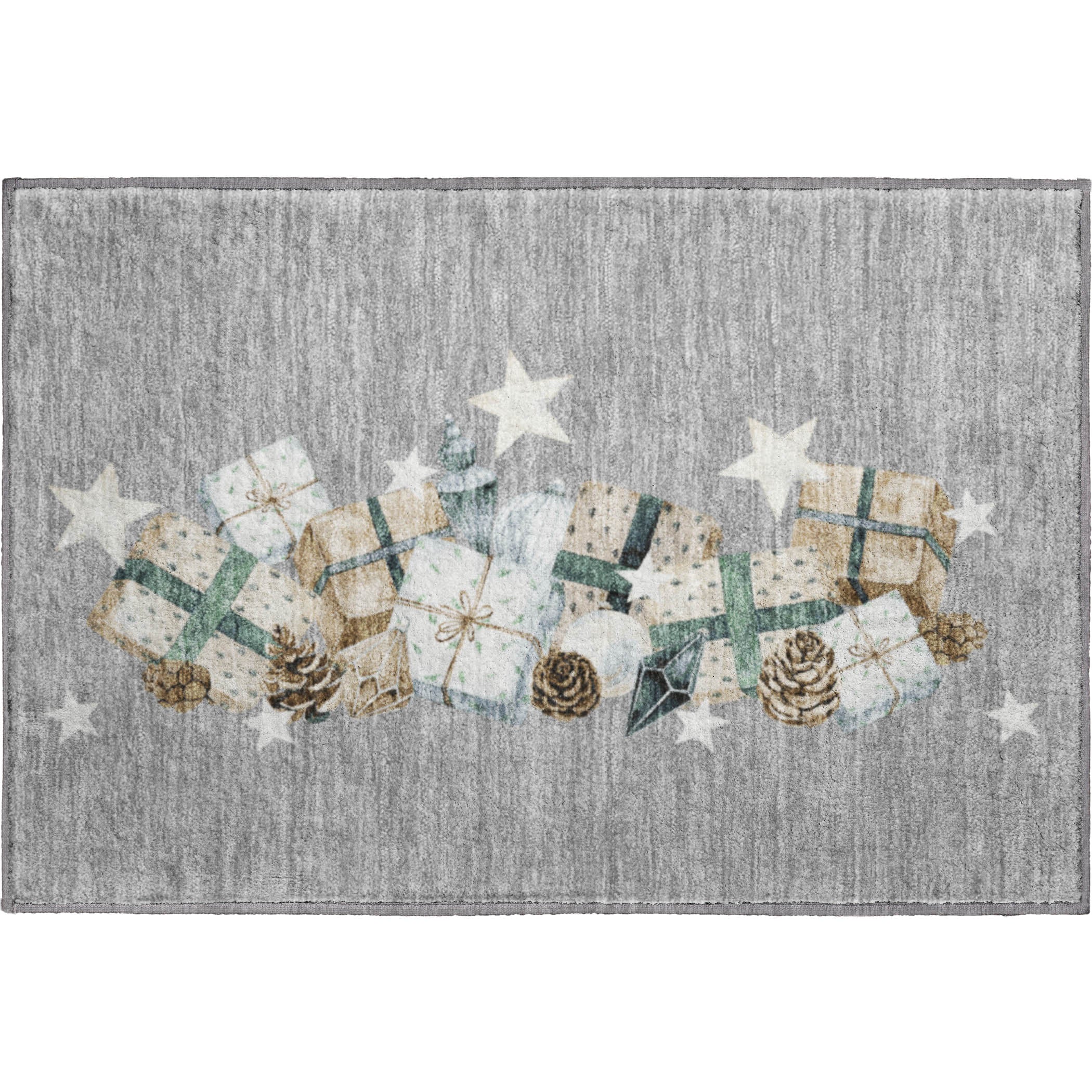 Oaxaca Machine Washable Transitional Gray Rug 1'8" x 2'6" #shape_Rectangle