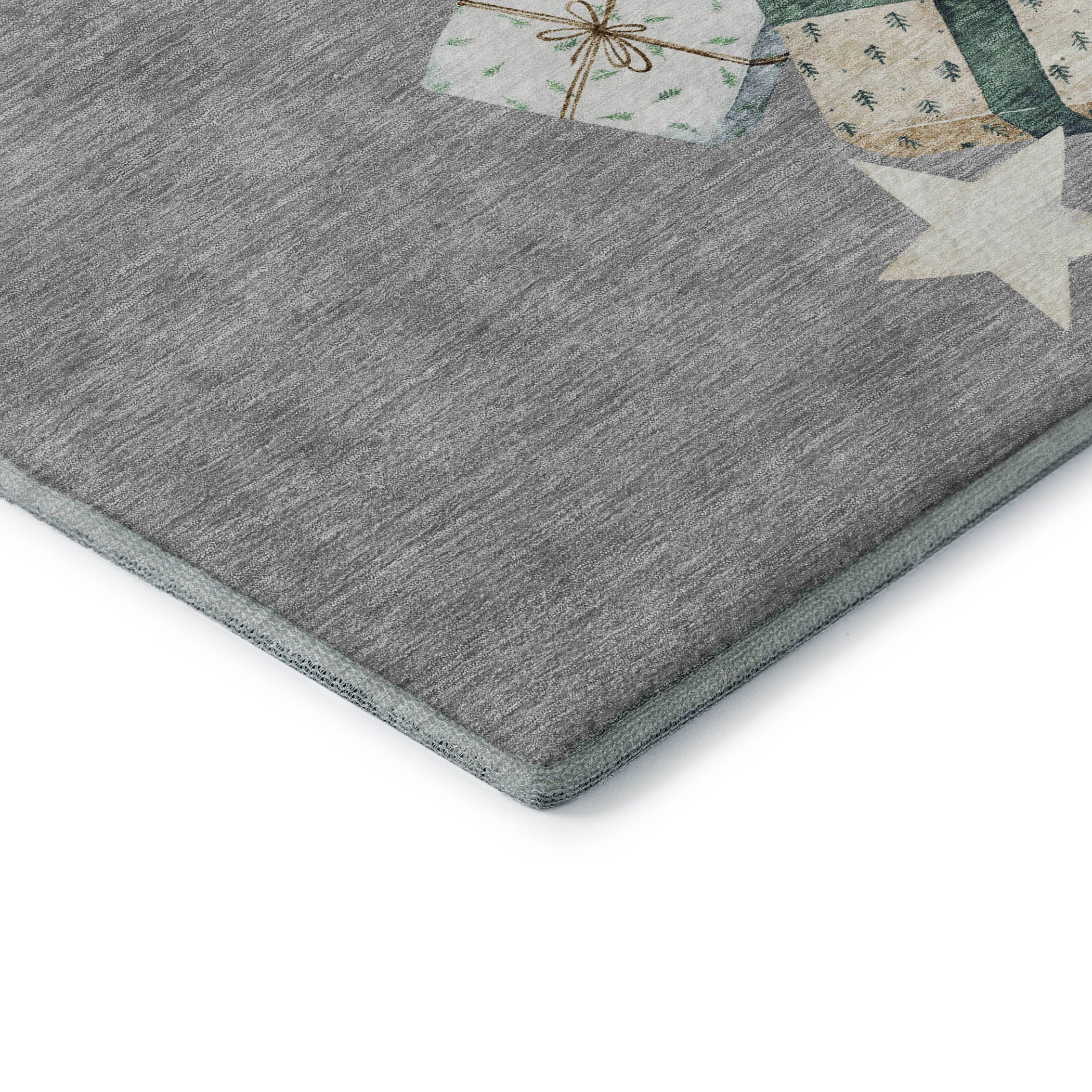Oaxaca Machine Washable Transitional Gray Rug 1'8" x 2'6" #shape_Rectangle