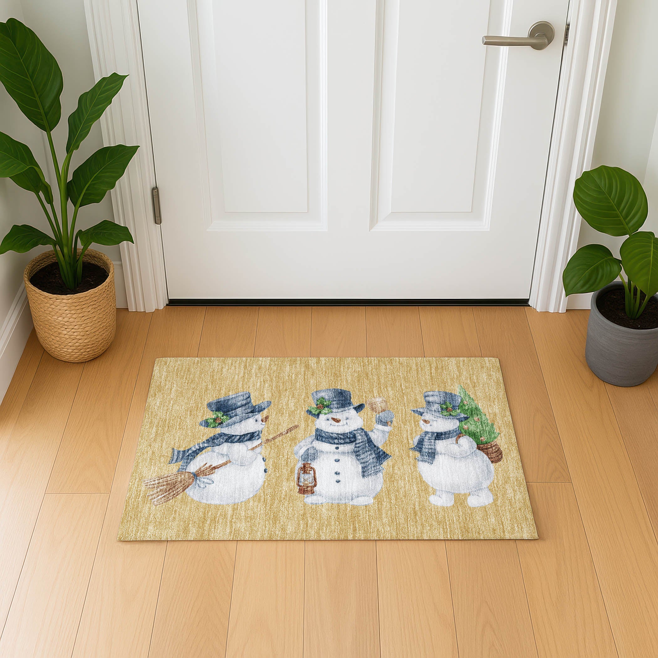 Baku Machine Washable Transitional Gold Rug 1'8" x 2'6" #shape_Rectangle