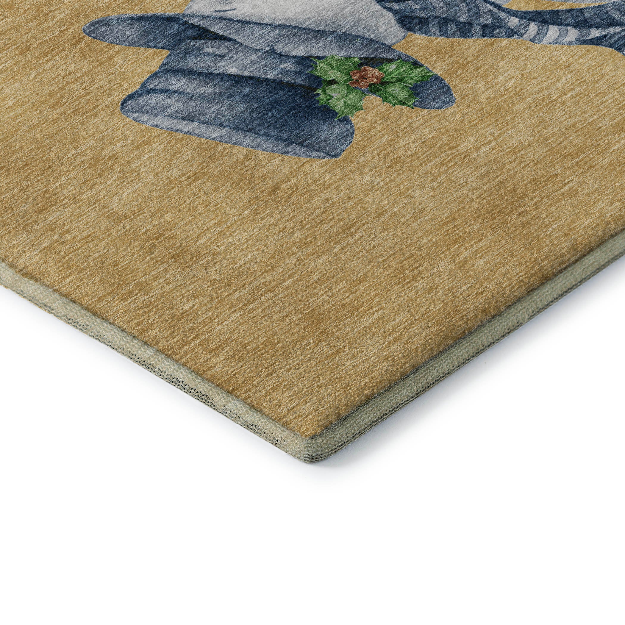 Baku Machine Washable Transitional Gold Rug 1'8" x 2'6" #shape_Rectangle