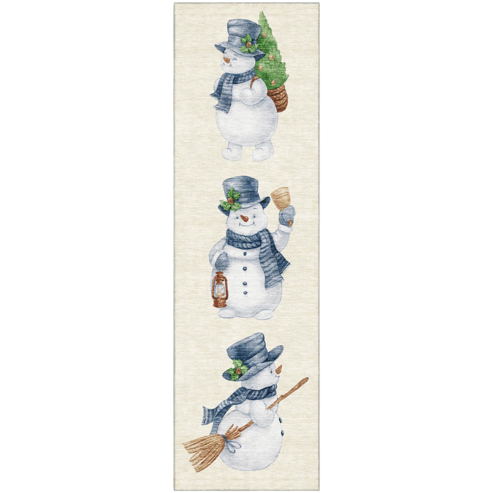 Baku Machine Washable Transitional Ivory Rug 2'3" x 7'6" #shape_Runner