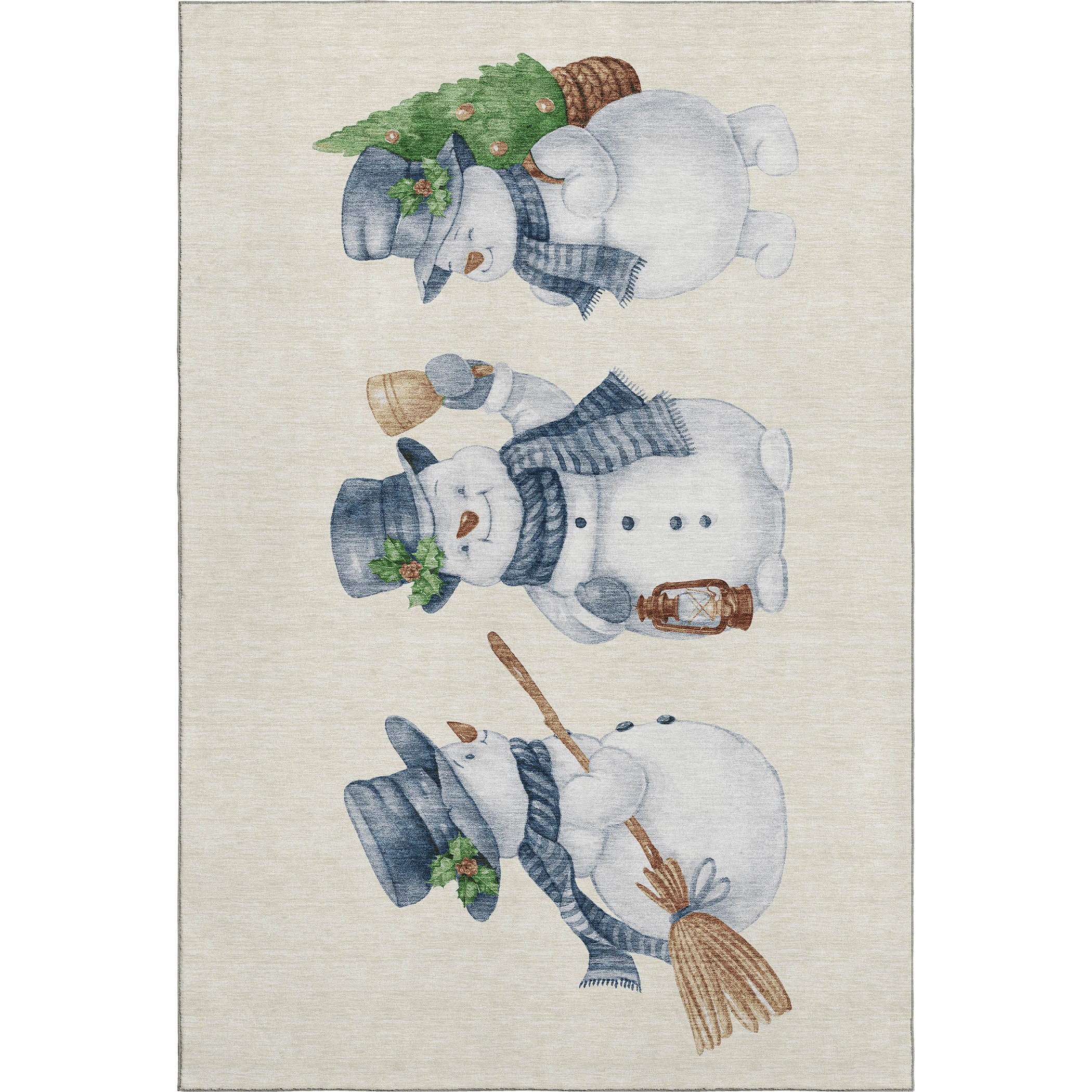 Baku Machine Washable Transitional Ivory Rug 2'6" x 3'10" #shape_Rectangle