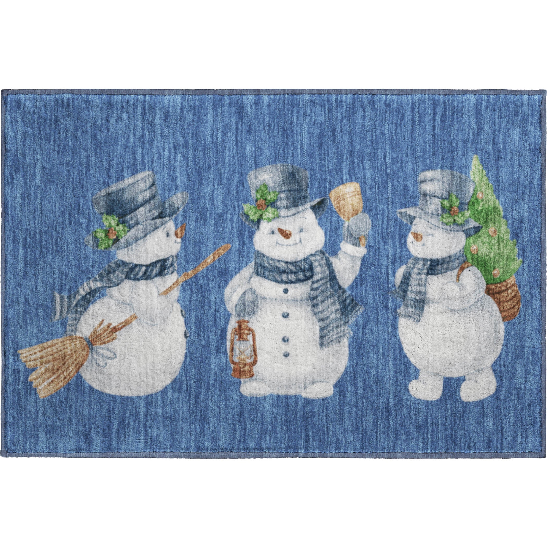 Baku Machine Washable Transitional Navy Blue Rug 1'8" x 2'6" #shape_Rectangle
