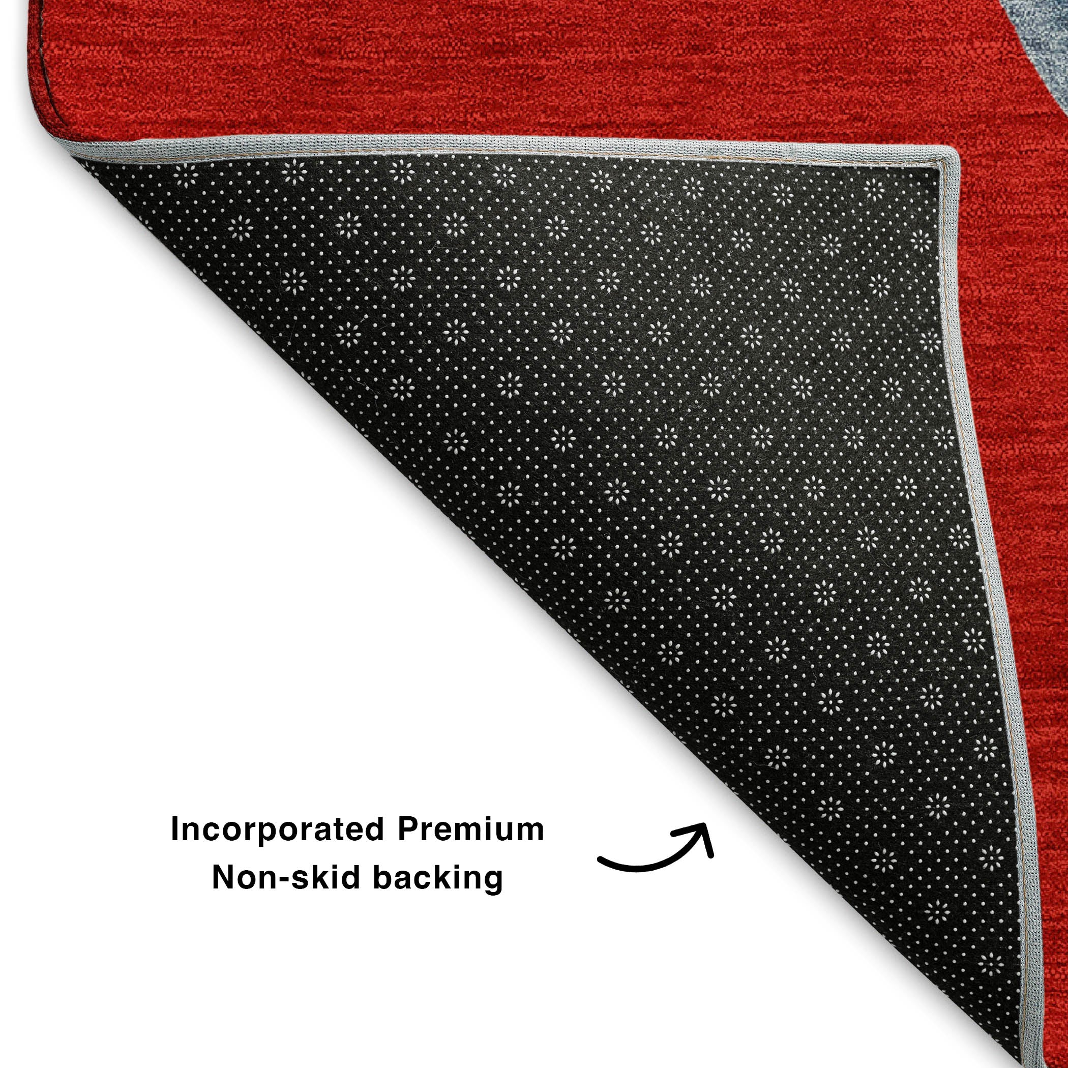 Baku Machine Washable Transitional Red Rug 1'8" x 2'6" #shape_Rectangle