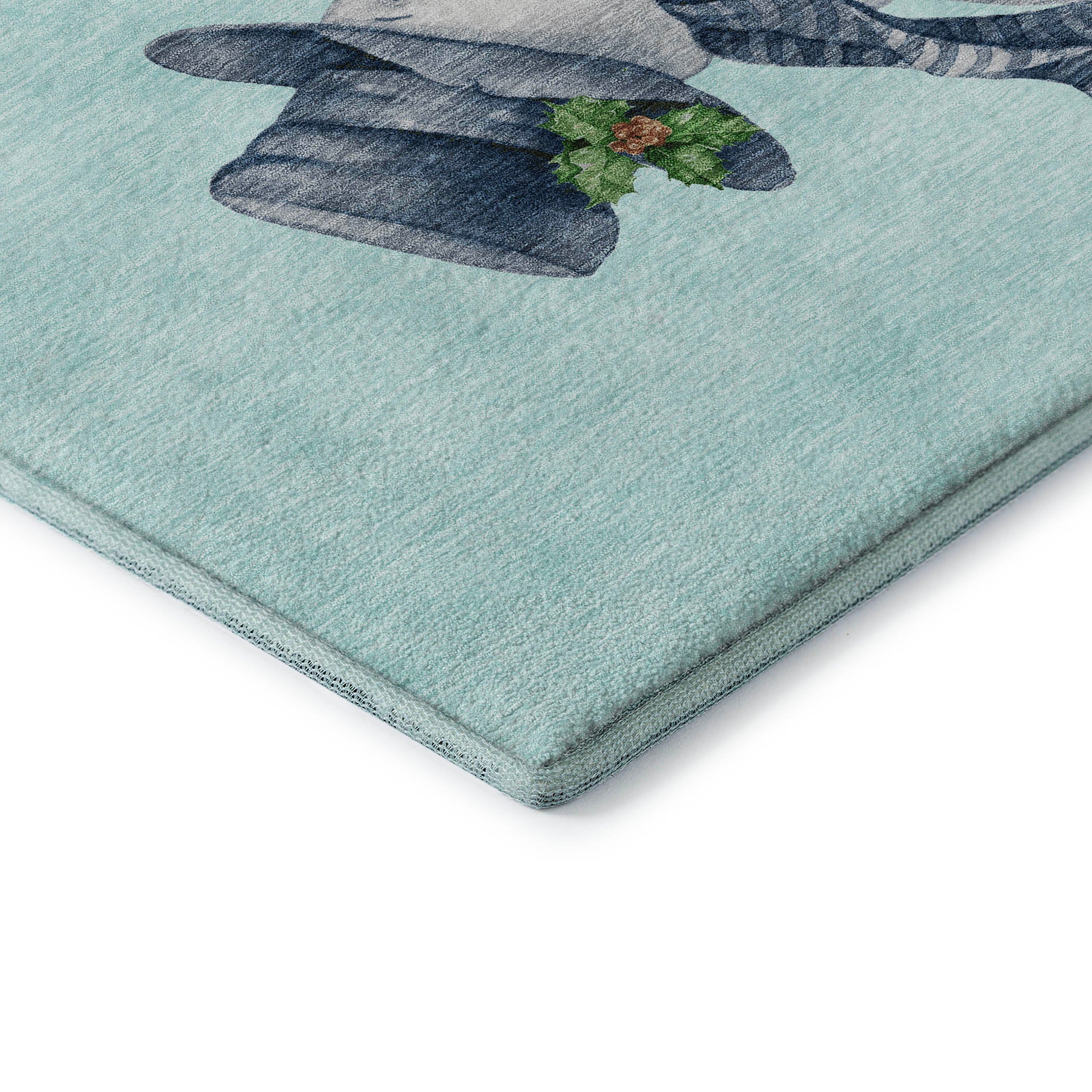 Baku Machine Washable Transitional Sky Blue Rug 1'8" x 2'6" #shape_Rectangle