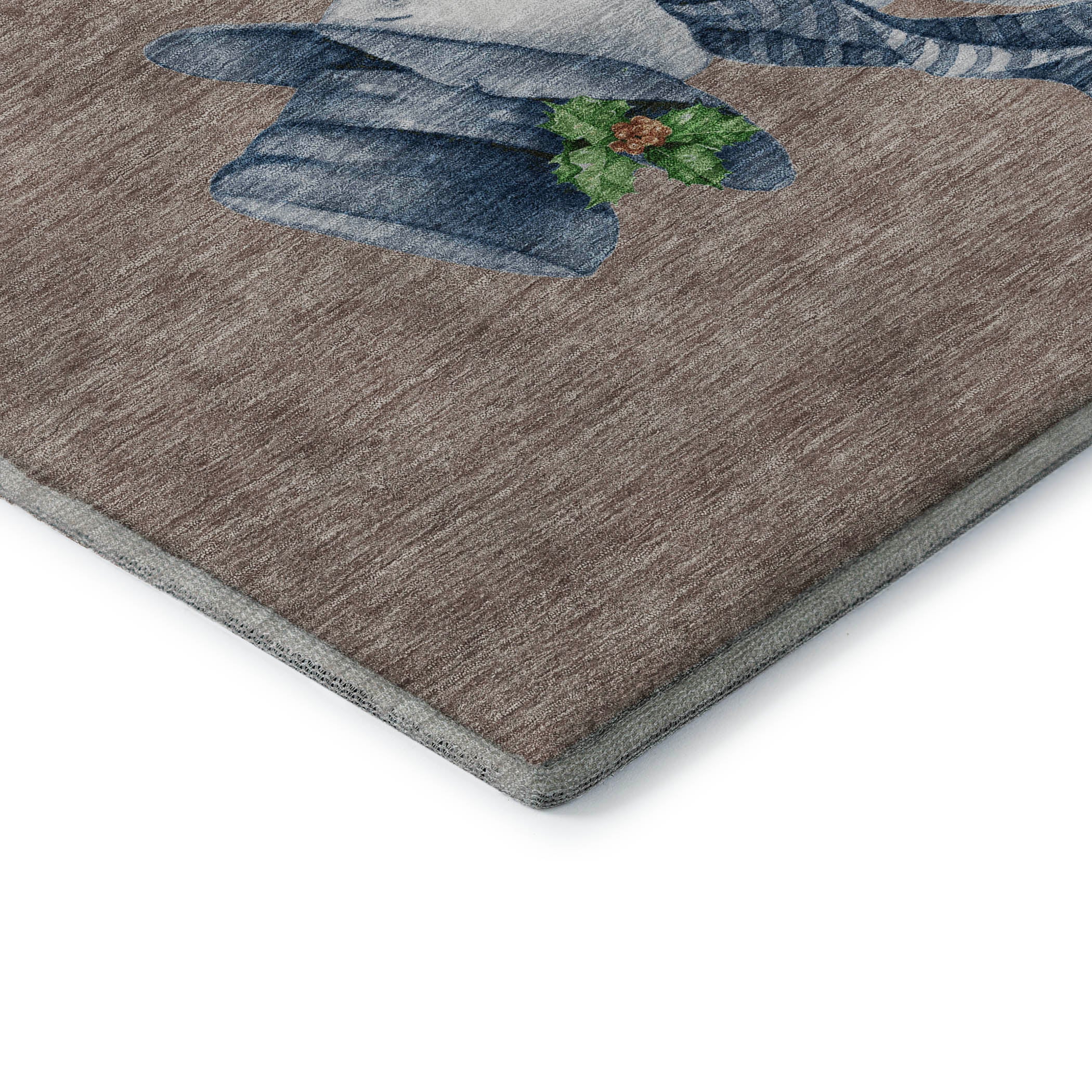 Baku Machine Washable Transitional Taupe Brown Rug 1'8" x 2'6" #shape_Rectangle