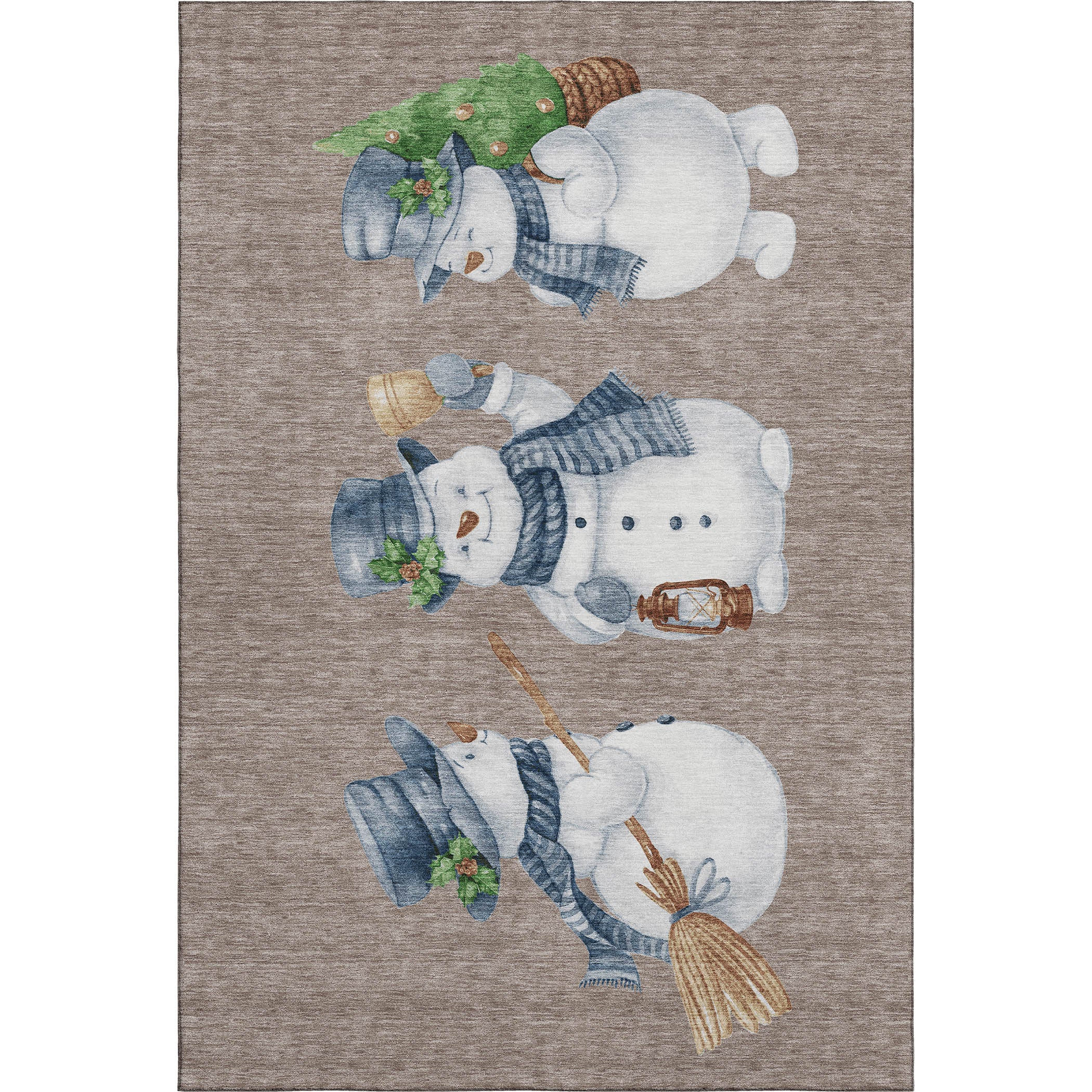 Baku Machine Washable Transitional Taupe Brown Rug 2'6" x 3'10" #shape_Rectangle