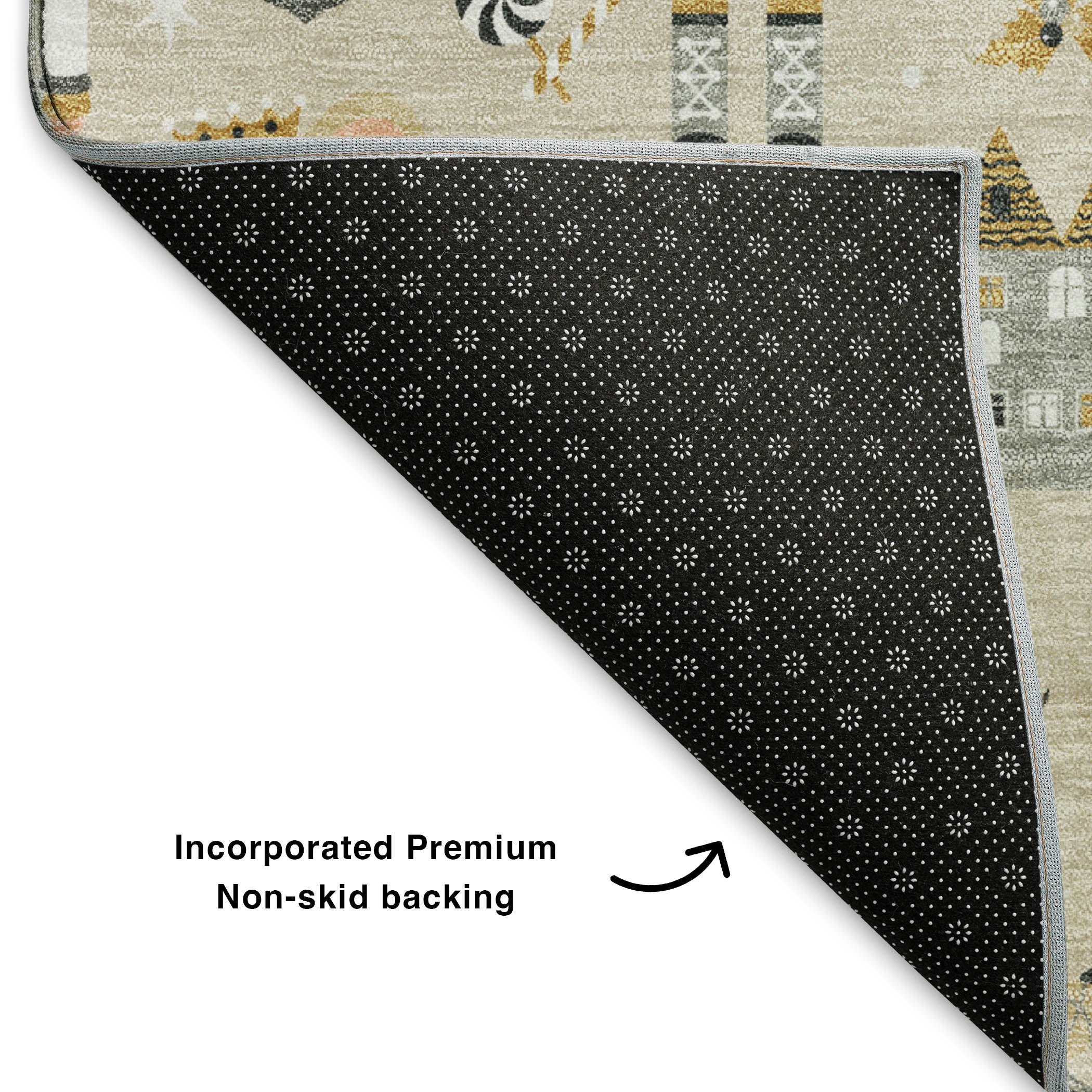 Antigua Machine Washable Transitional Beige Brown Rug 1'8" x 2'6" #shape_Rectangle