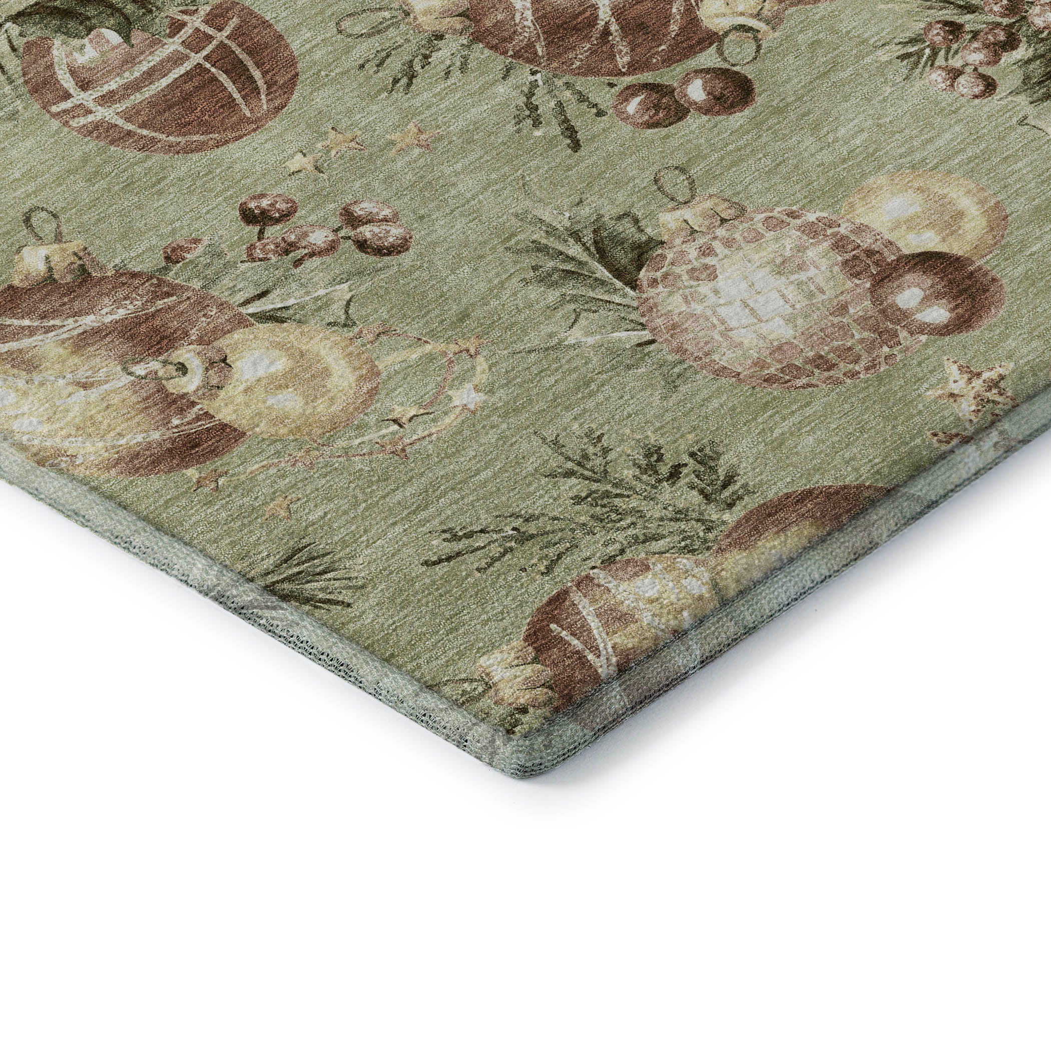 Athens Machine Washable Transitional Aloe Green Rug 1'8" x 2'6" #shape_Rectangle