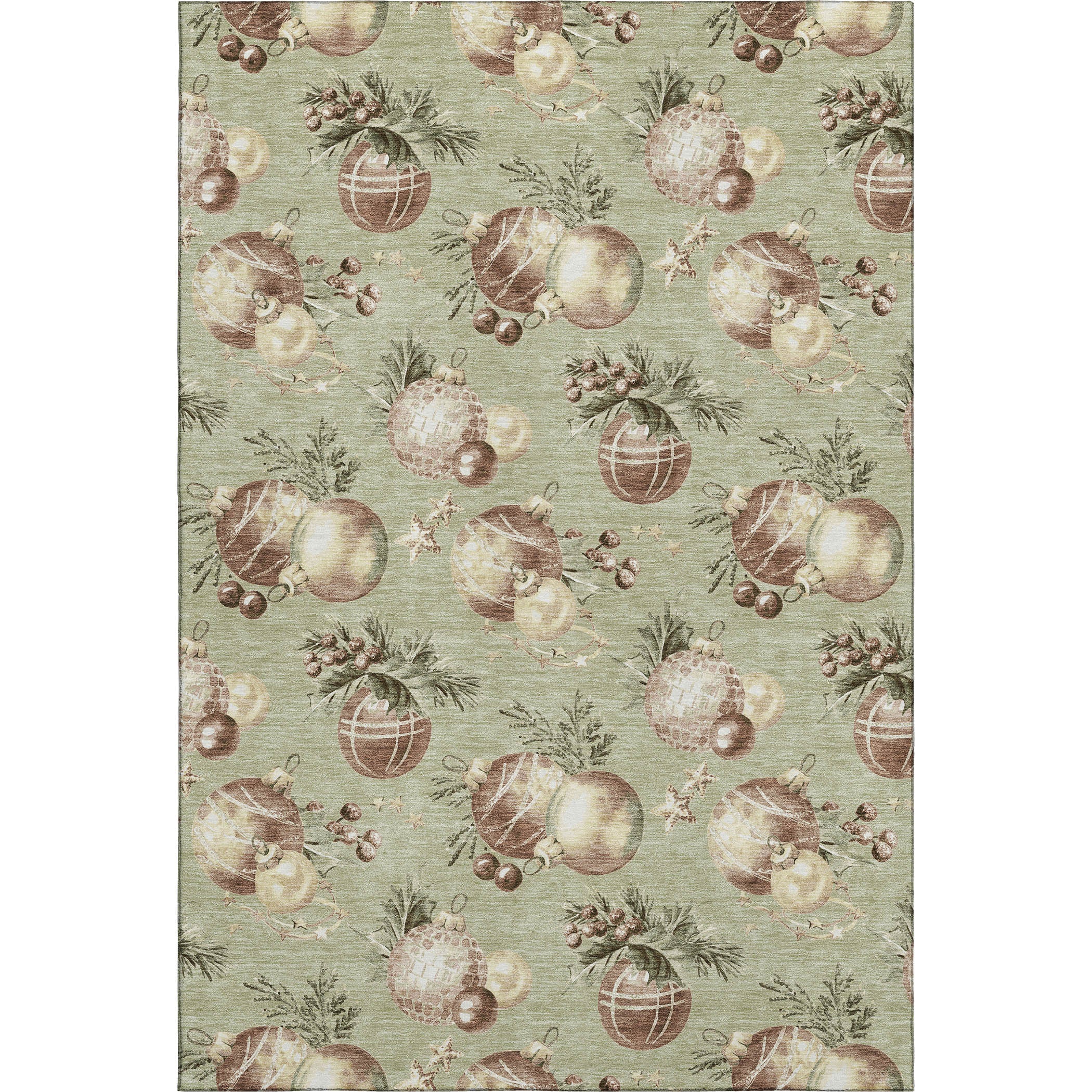 Athens Machine Washable Transitional Aloe Green Rug 2'6" x 3'10" #shape_Rectangle