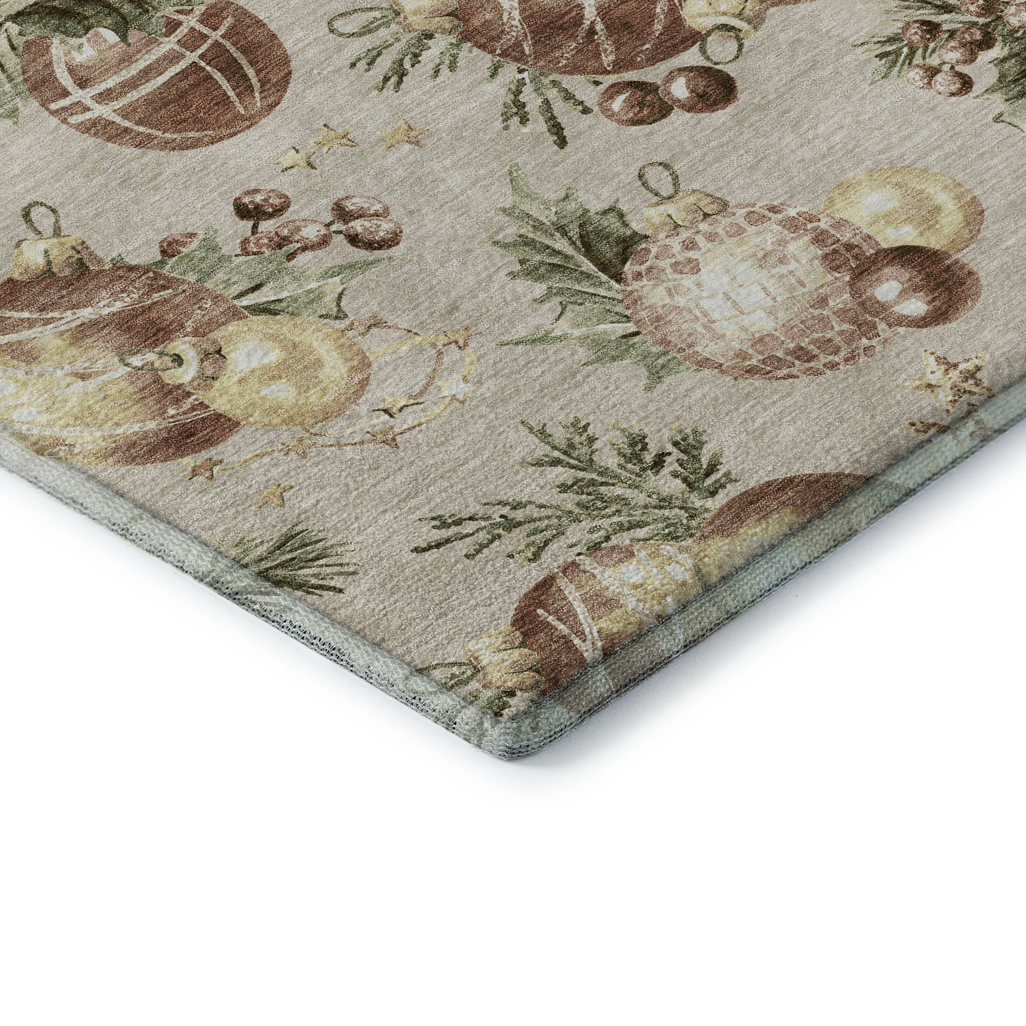 Athens Machine Washable Transitional Beige Brown Rug 1'8" x 2'6" #shape_Rectangle