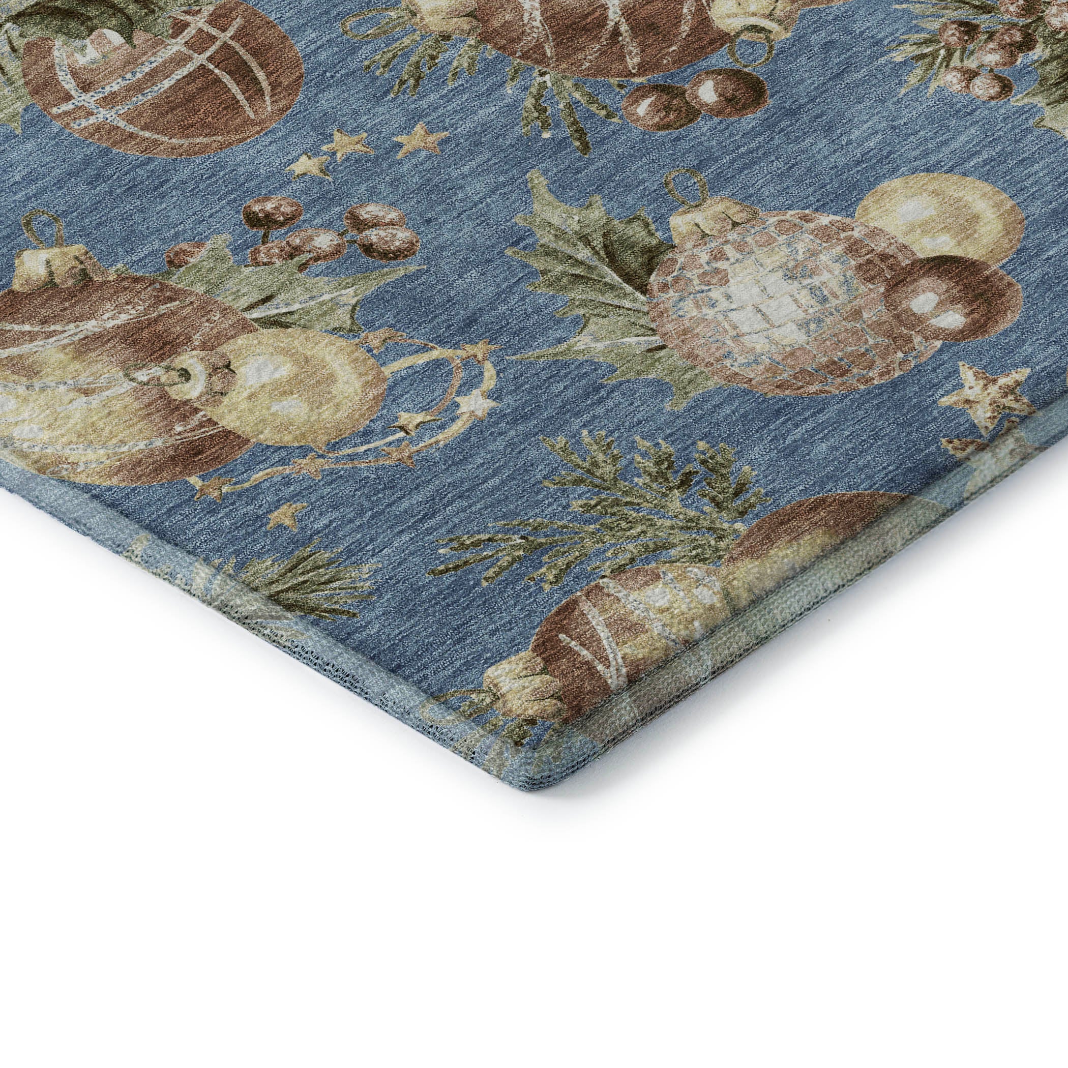Athens Machine Washable Transitional Denim Blue Rug 1'8" x 2'6" #shape_Rectangle