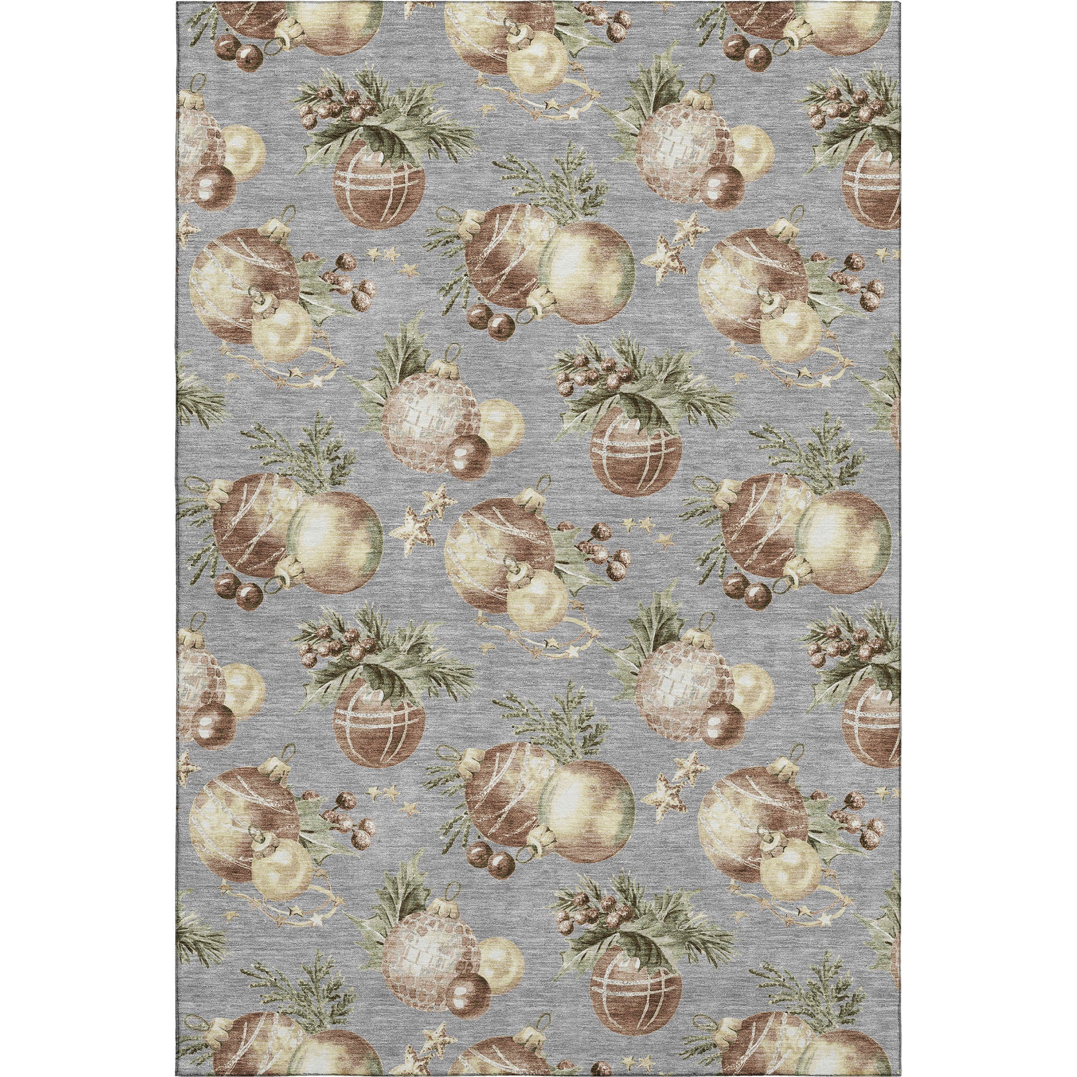 Athens Machine Washable Transitional Gray Rug 2'6" x 3'10" #shape_Rectangle