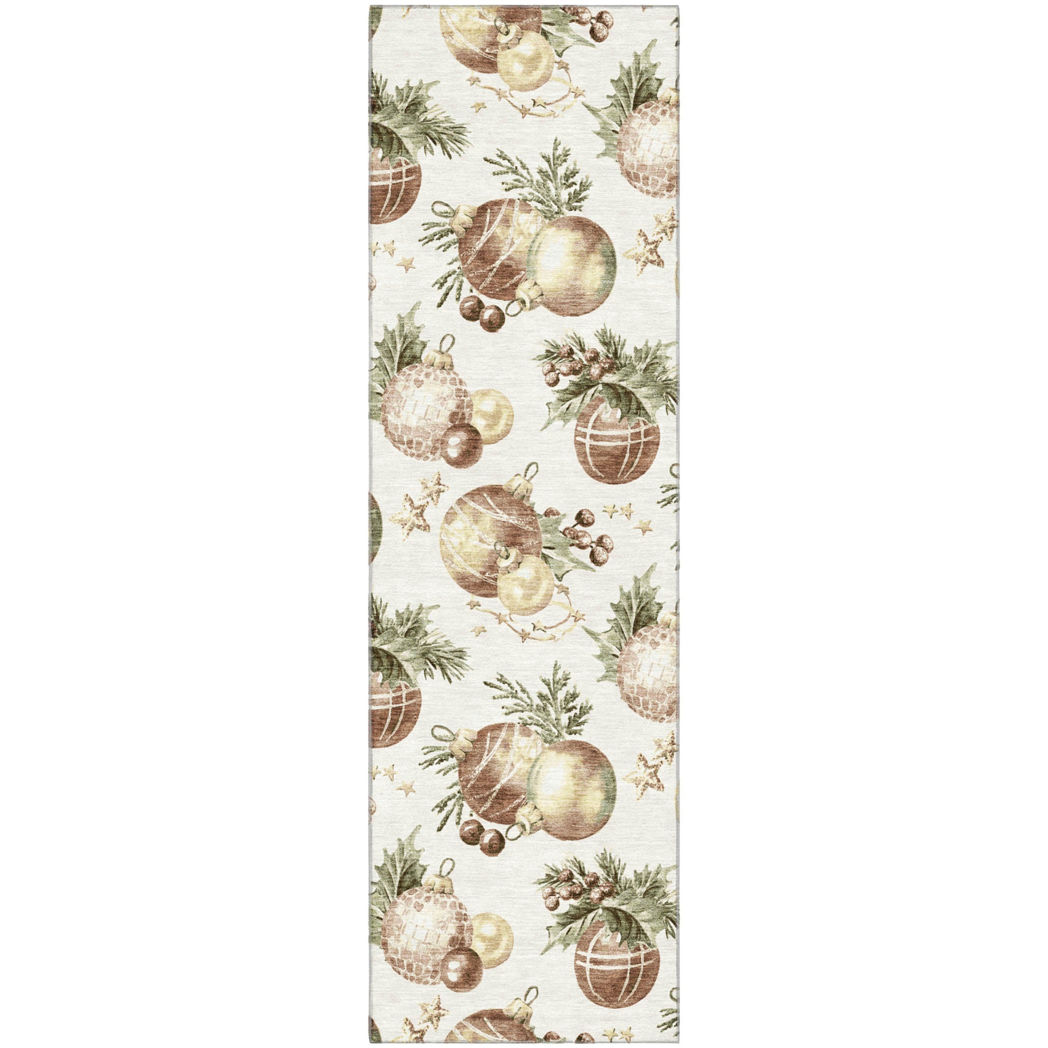 Athens Machine Washable Transitional Ivory Rug 2'3" x 7'6" #shape_Runner