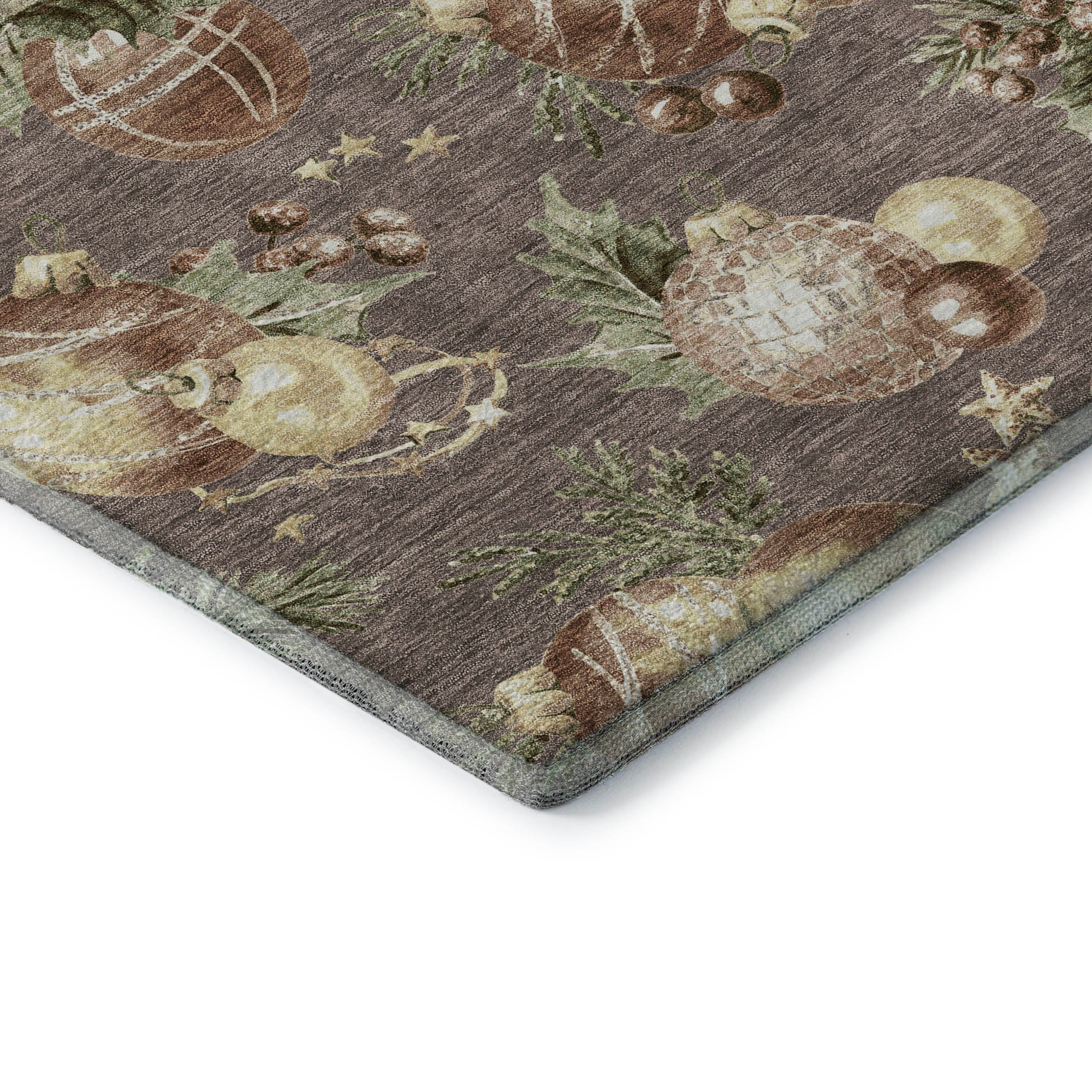 Athens Machine Washable Transitional Taupe Brown Rug 1'8" x 2'6" #shape_Rectangle
