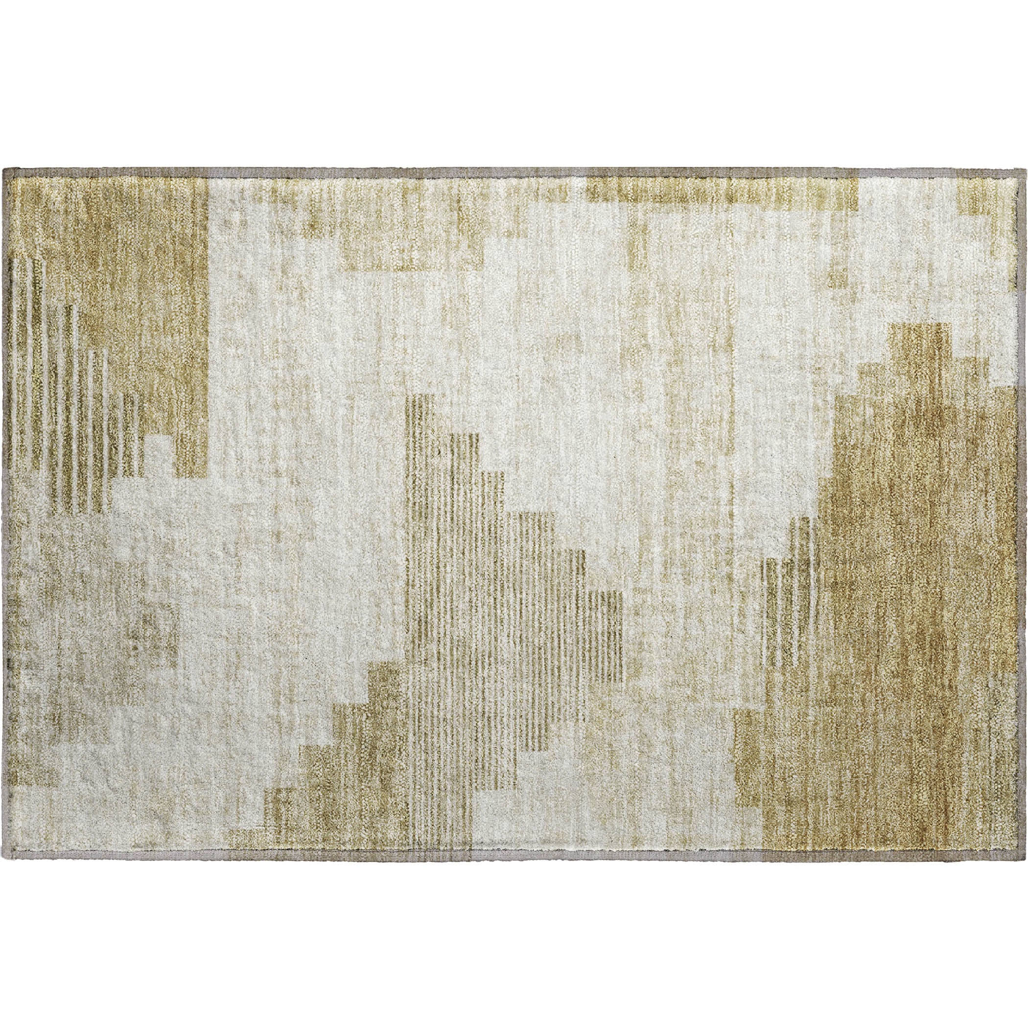 Havana Machine Washable Transitional Beige Brown Rug 1'8" x 2'6" #shape_Rectangle