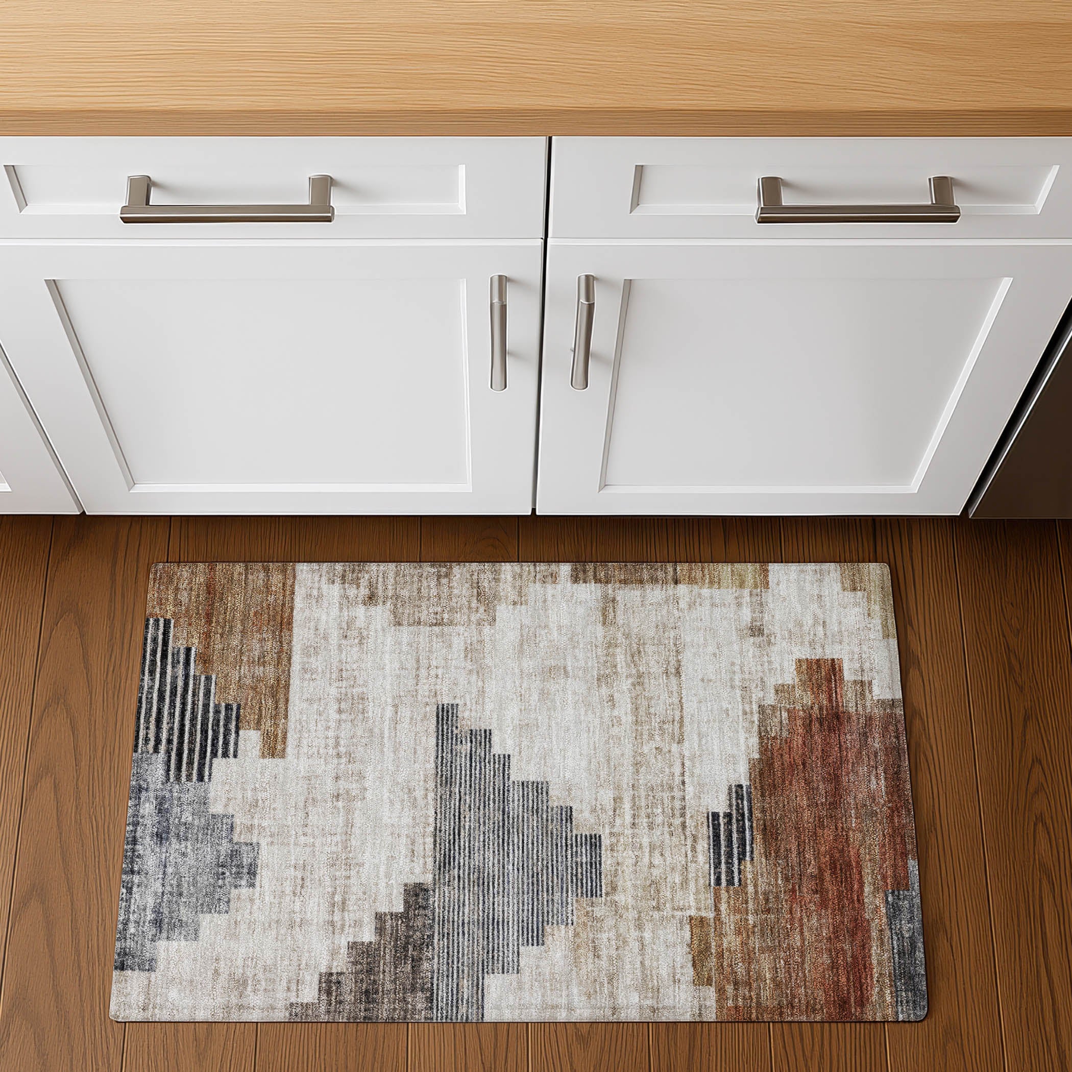 Havana Machine Washable Transitional Paprika Orange Rug 1'8" x 2'6" #shape_Rectangle