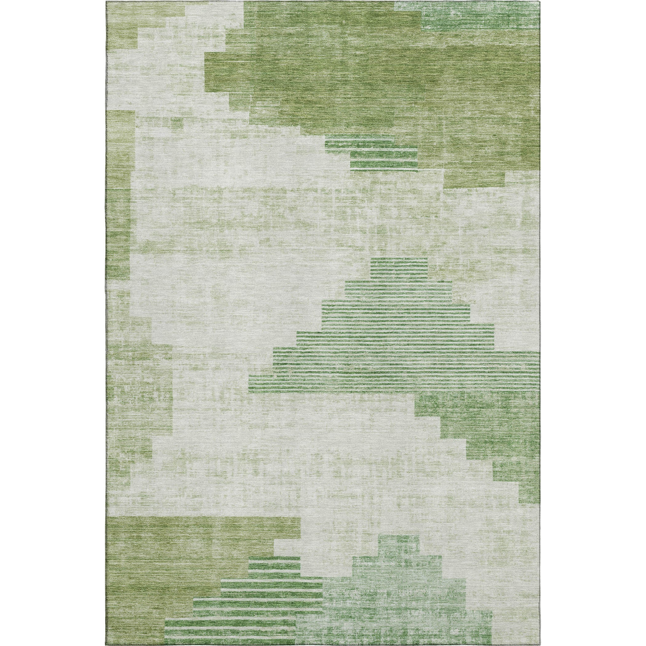 Havana Machine Washable Transitional Sage Green Rug 2'6" x 3'10" #shape_Rectangle