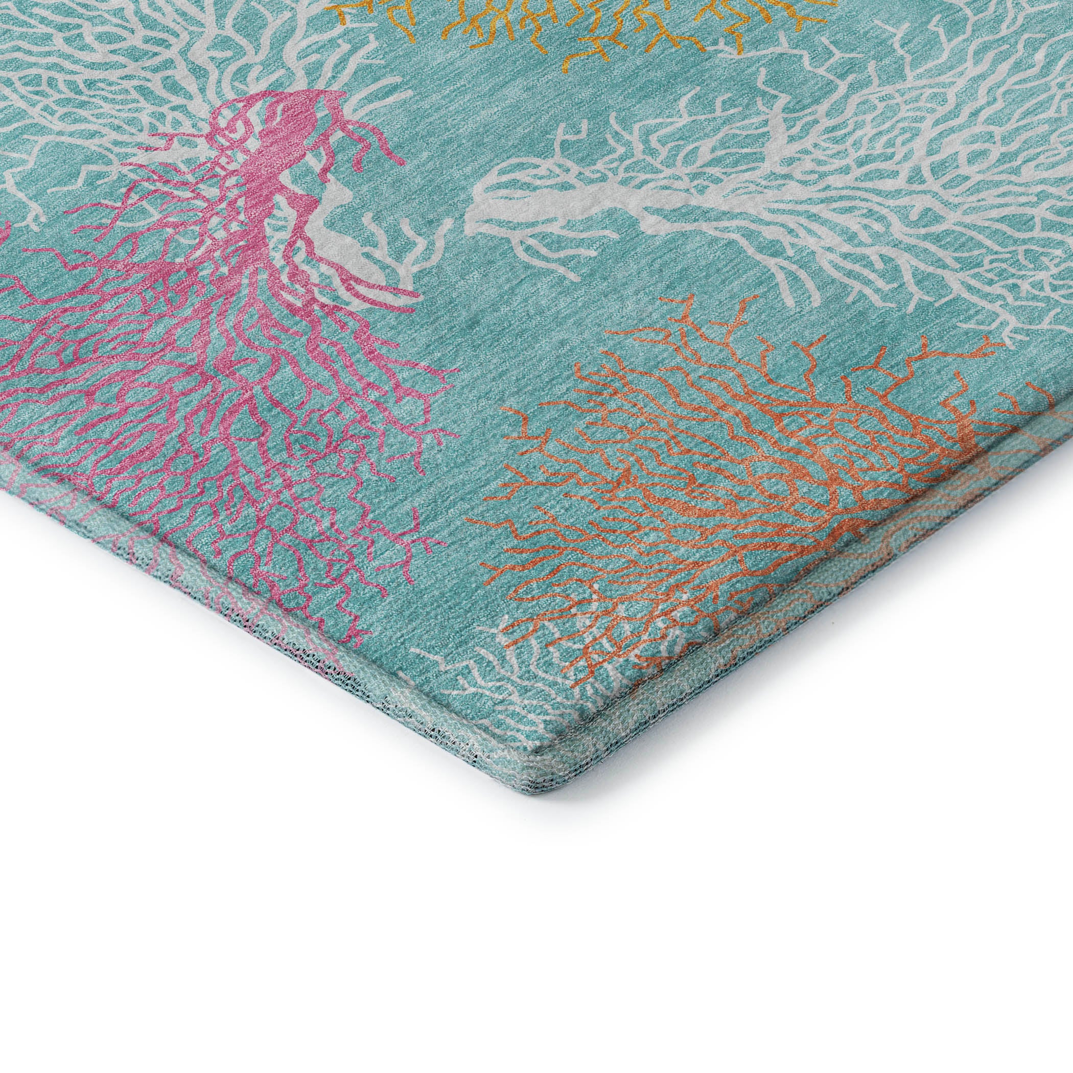 Reykjavik Machine Washable Coastal Aqua Teal Rug 1'8" x 2'6" #shape_Rectangle