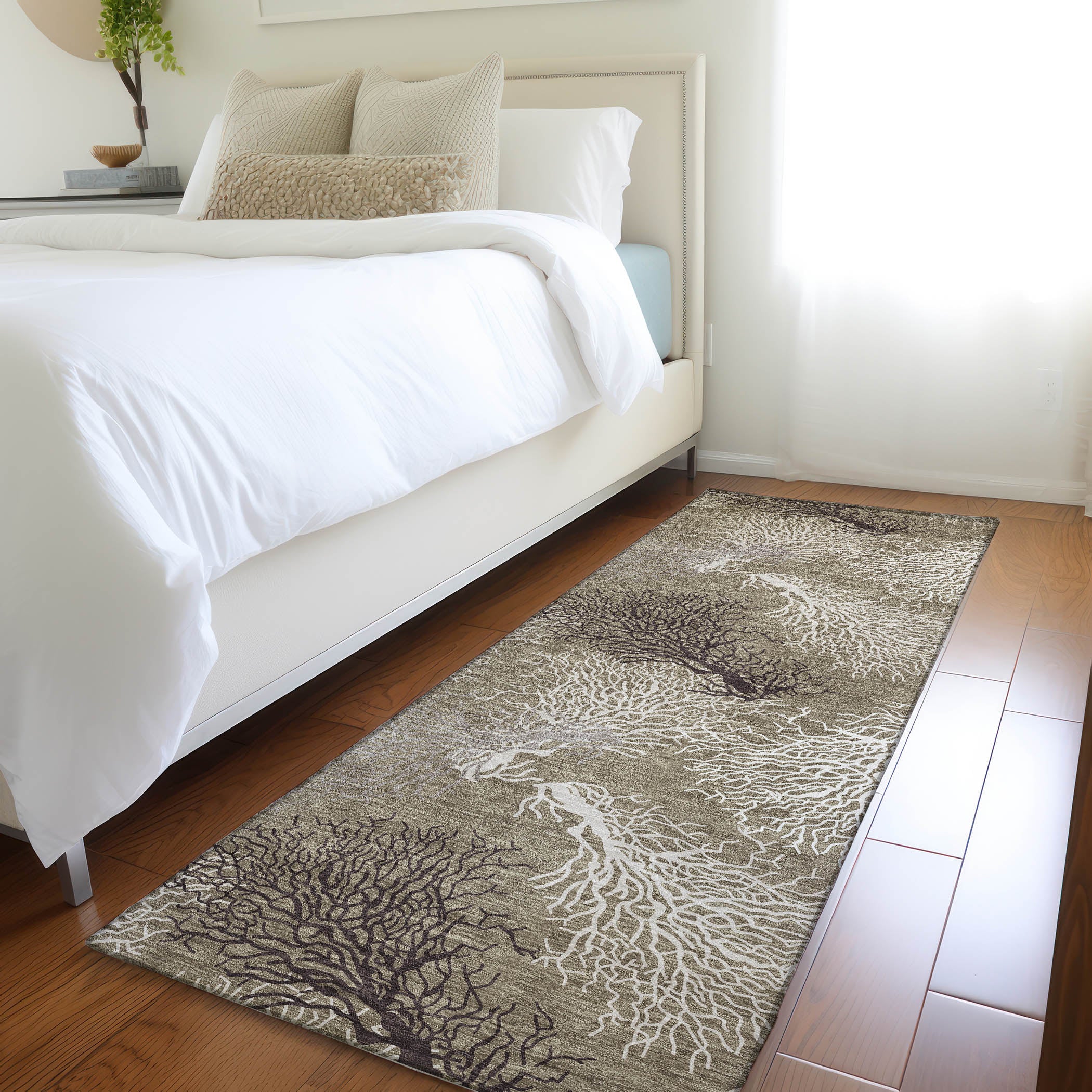 Reykjavik Machine Washable Coastal Latte Taupe Rug 2'3" x 7'6" #shape_Runner