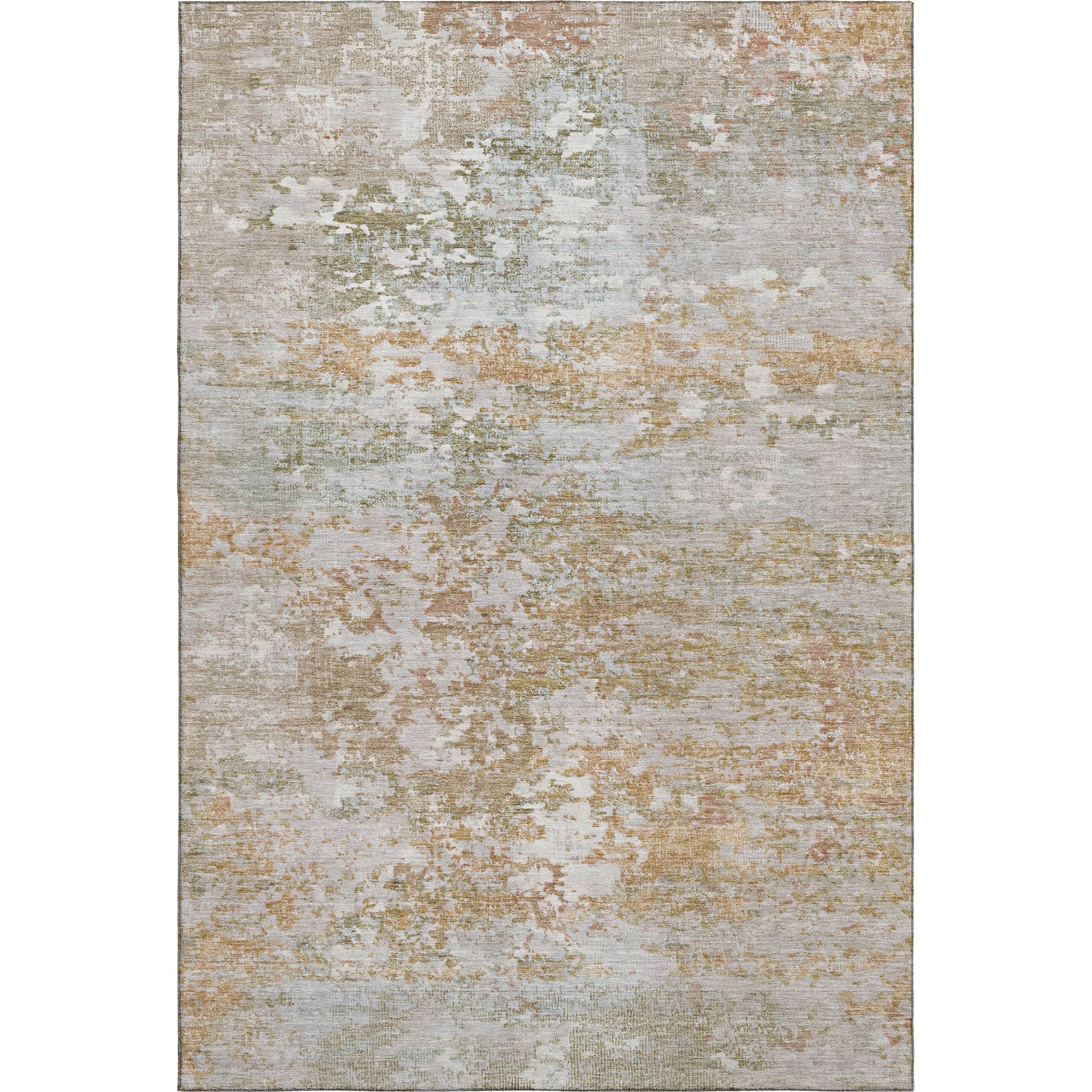 Tbilisi Machine Washable Transitional Coral Orange Rug 2'6" x 3'10" #shape_Rectangle