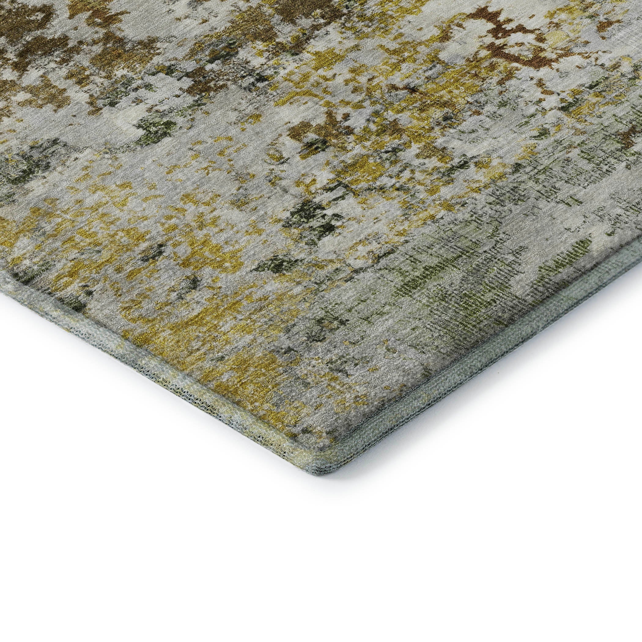 Tbilisi Machine Washable Transitional Gold Rug 1'8" x 2'6" #shape_Rectangle