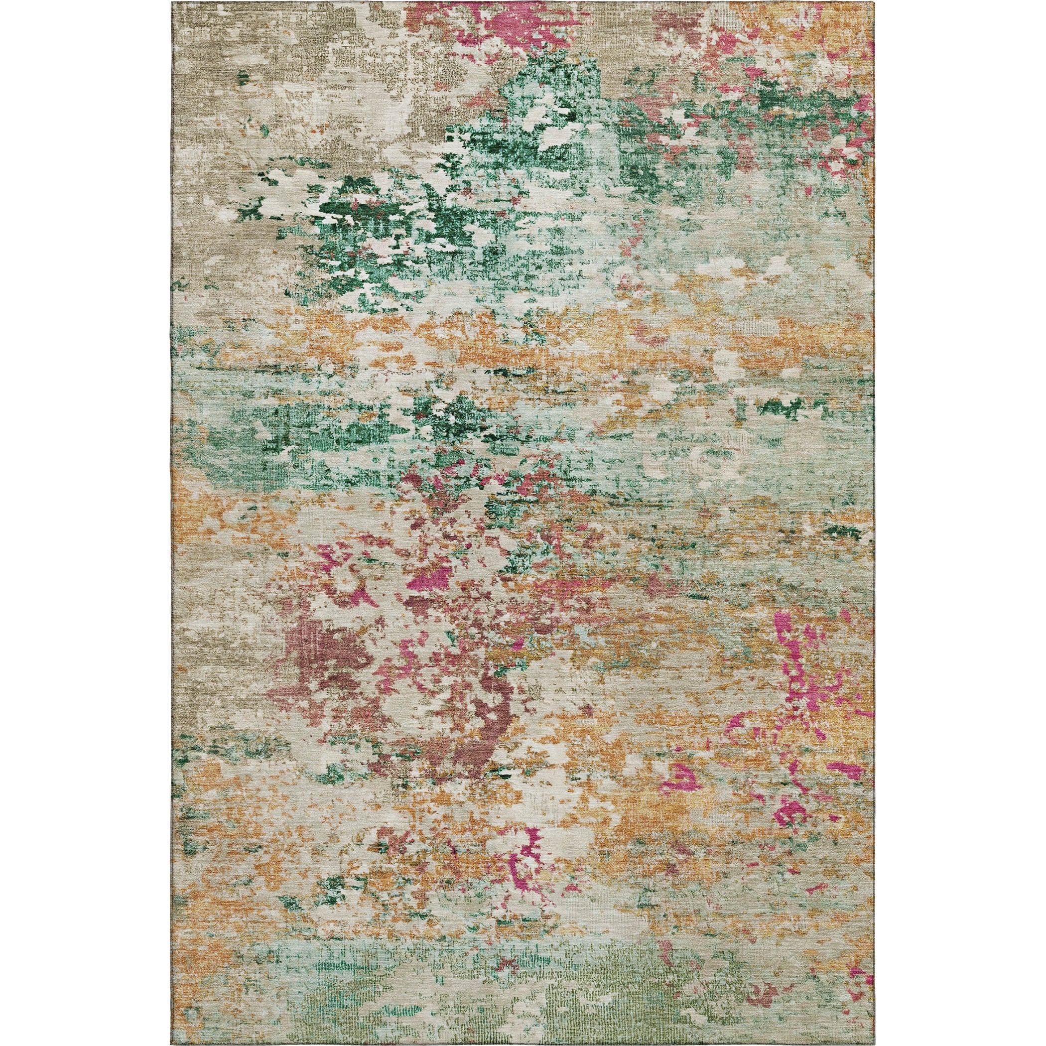 Tbilisi Machine Washable Transitional Orange Rug 2'6" x 3'10" #shape_Rectangle